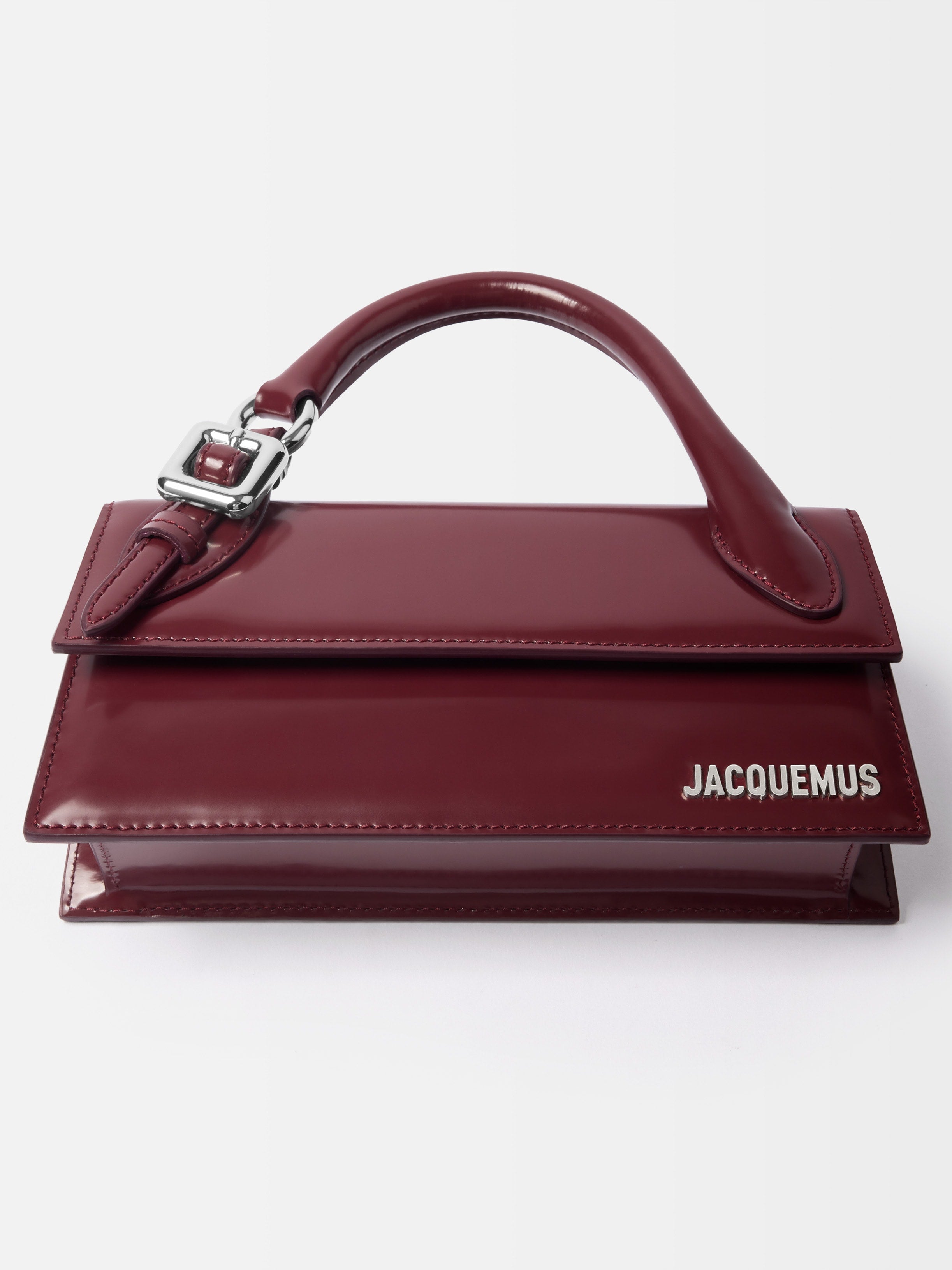 Дамска чанта Women’s leather handbag Jacquemus Long Chiquito BAW00326AC18A01490 Burgundy top view