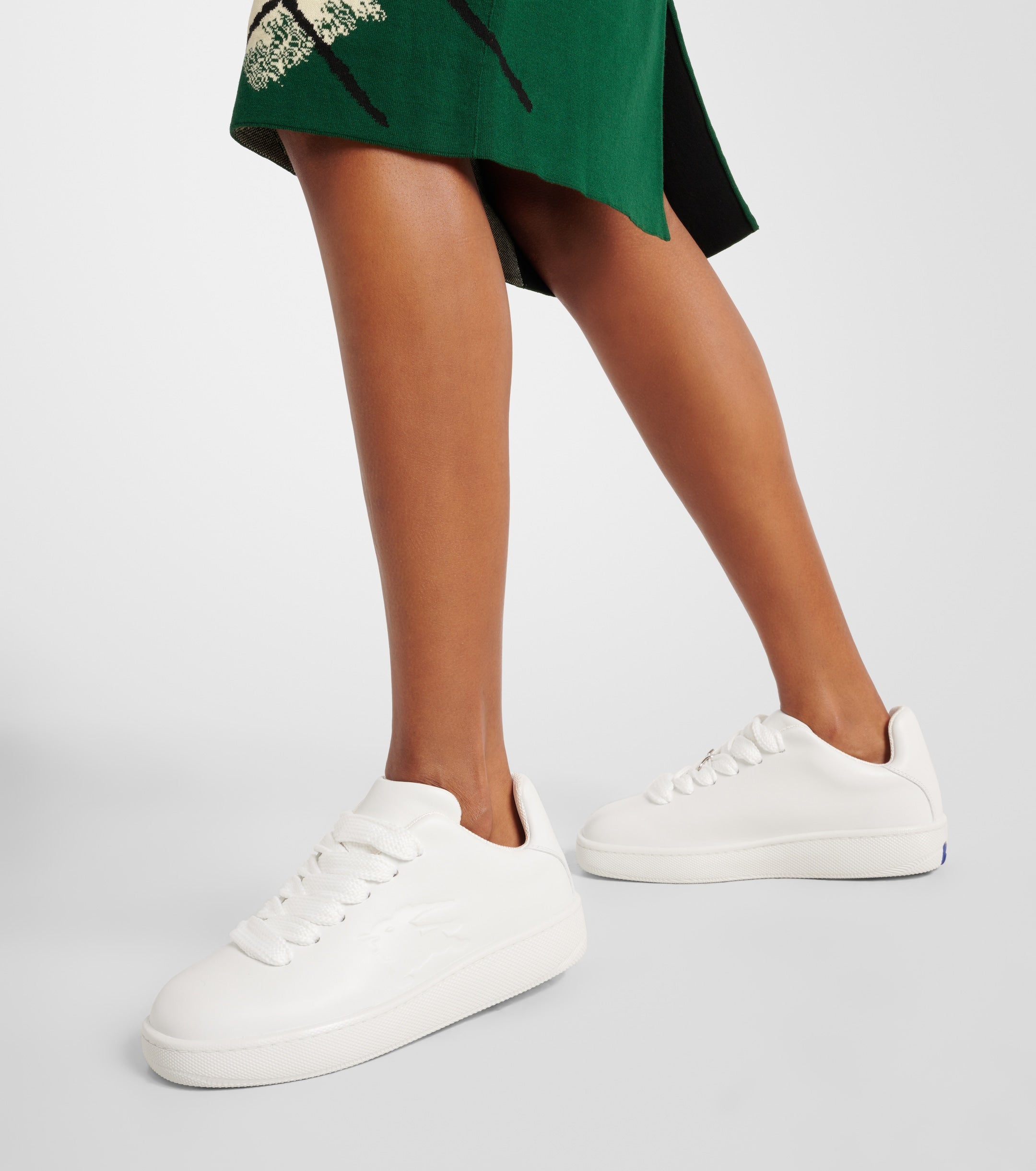 Дамски кецове Women’s sneakers Burberry MPN: 8083385 and code F80772 leather in white lifestyle view