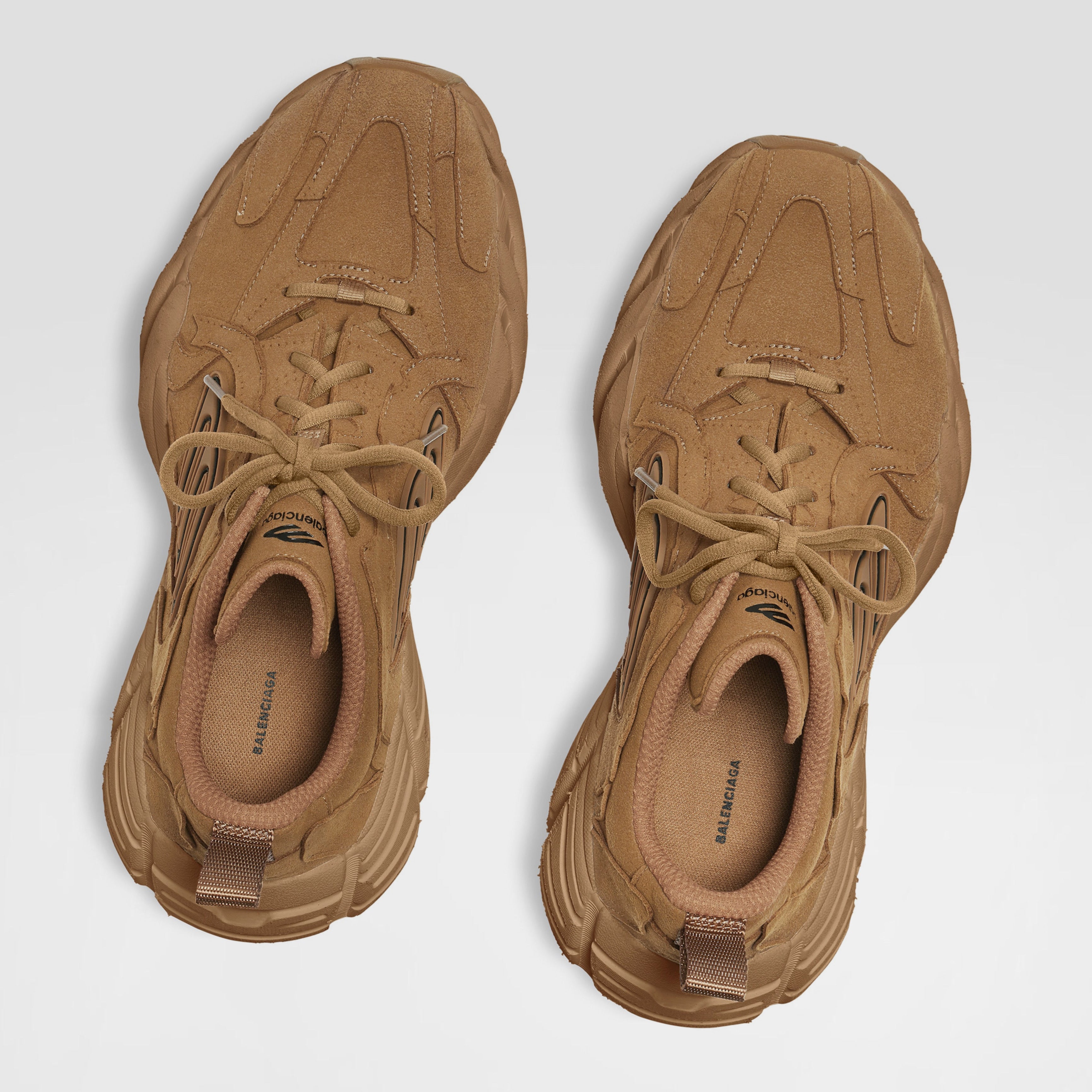Мъжки кецове от велур Men’s sneakers Balenciaga Monday 825417WMNSS2200 Brown top view