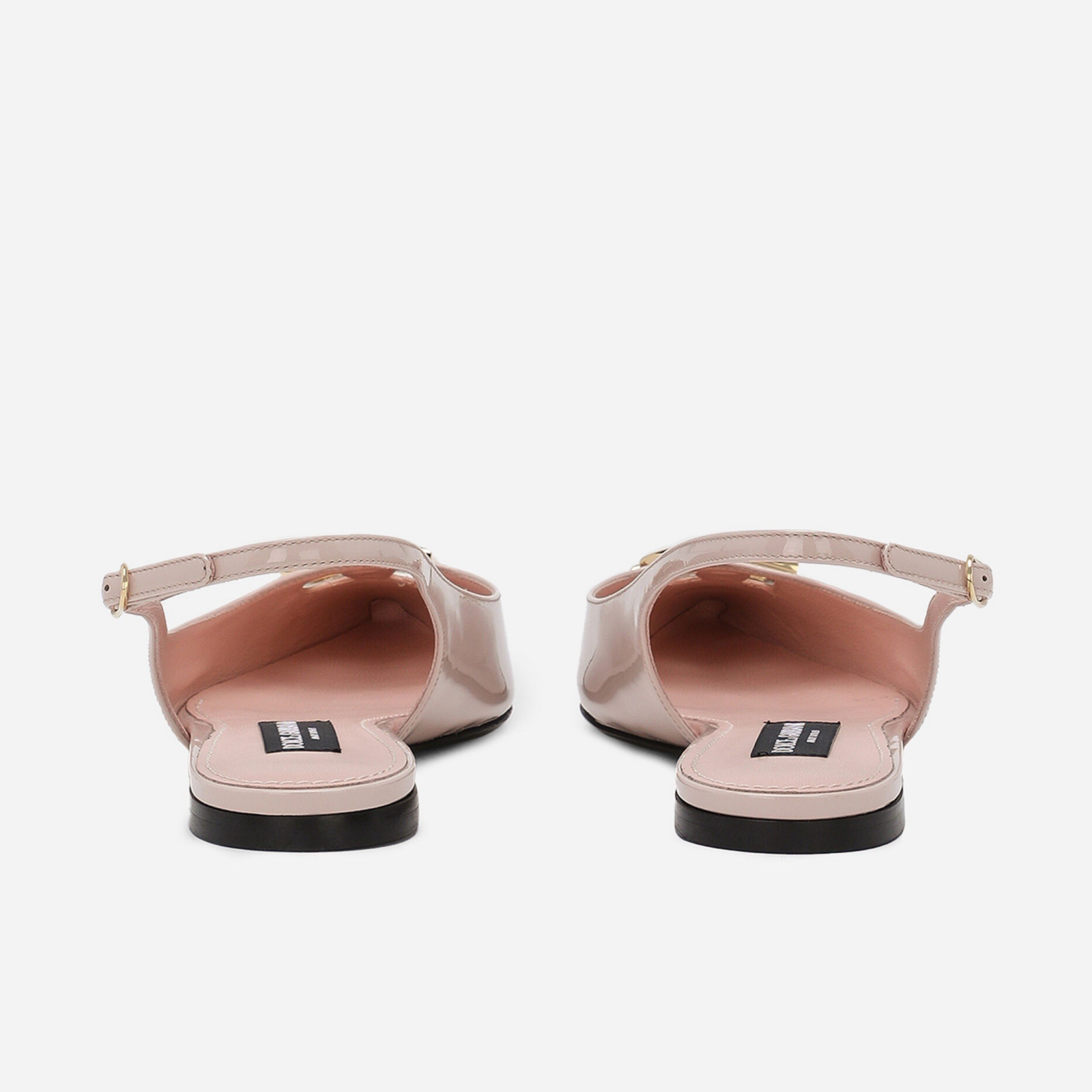 Dolce & Gabbana Polished Calfskin Slingbacks Heel View