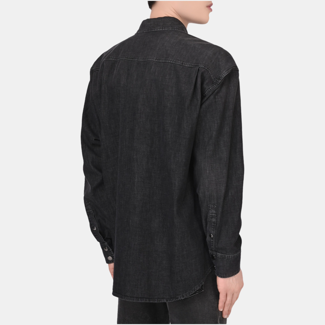 Мъжка черна дънкова риза Dolce & Gabbana Men Denim Shirt