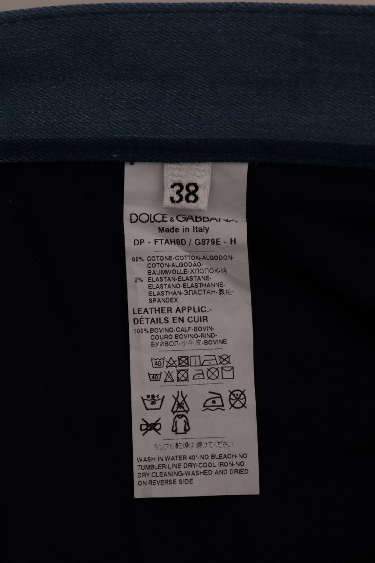 Dolce & Gabbana Шикозни момичешки дънки на сини райета