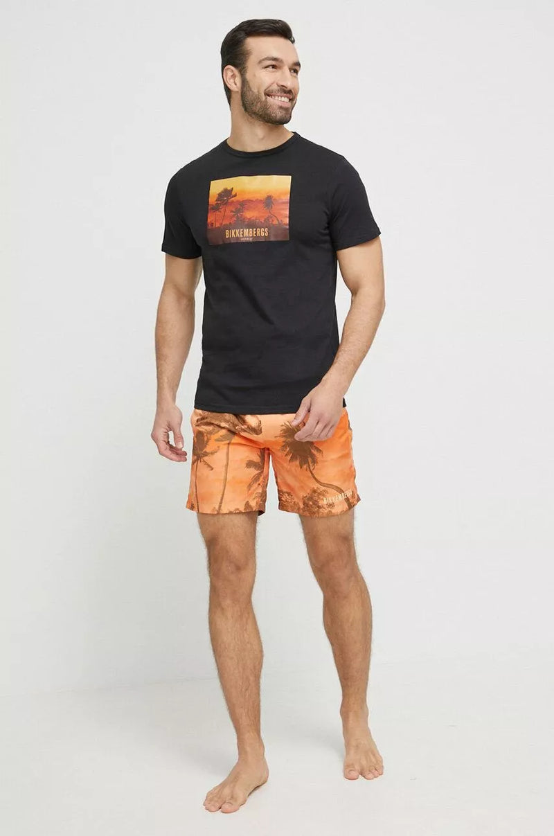 Мъжка тениска Bikkembergs BKK2MTS06 в черно