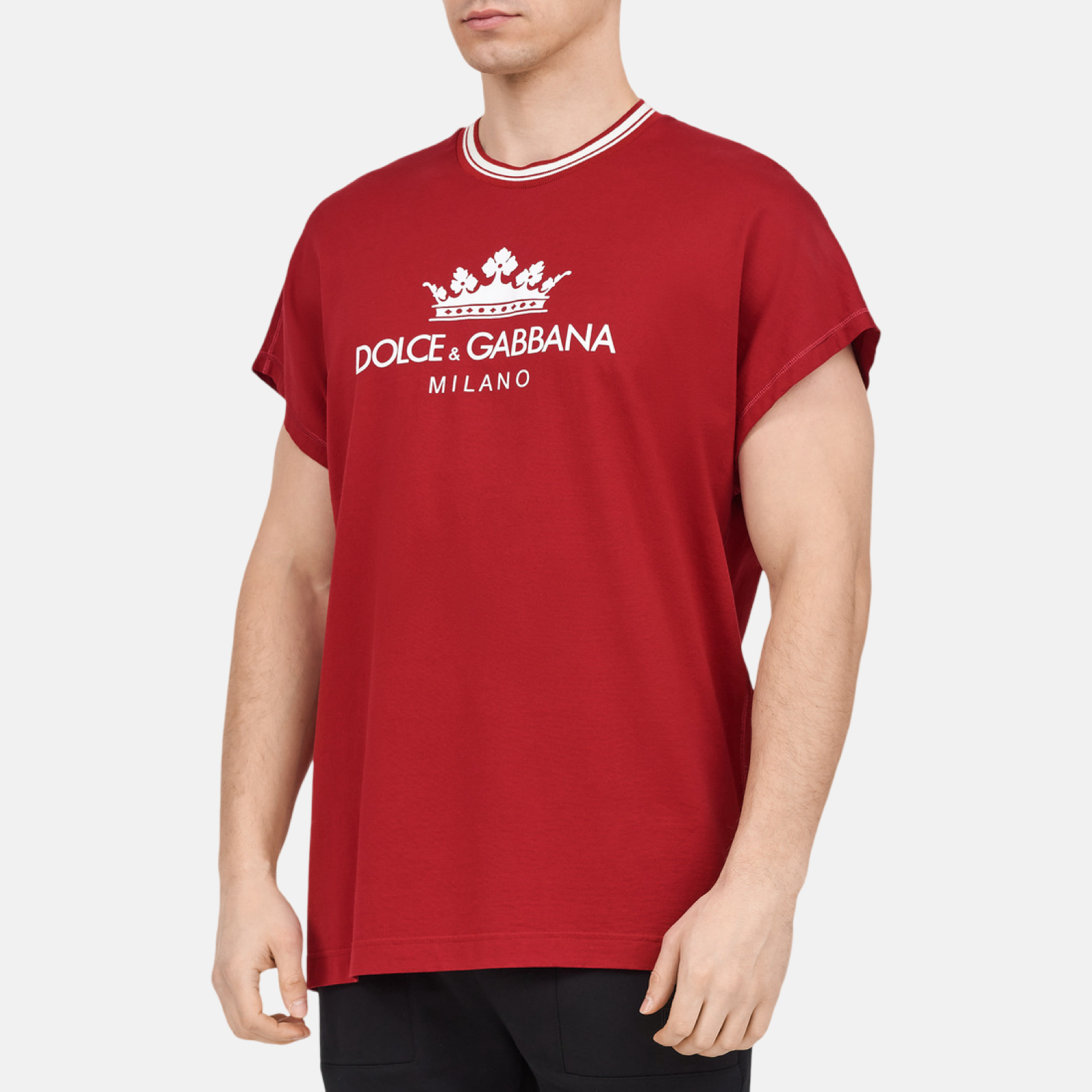 Мъжка червена тениска Dolce & Gabbana Millannials Men T-shirt G8IW5T FU7EQ