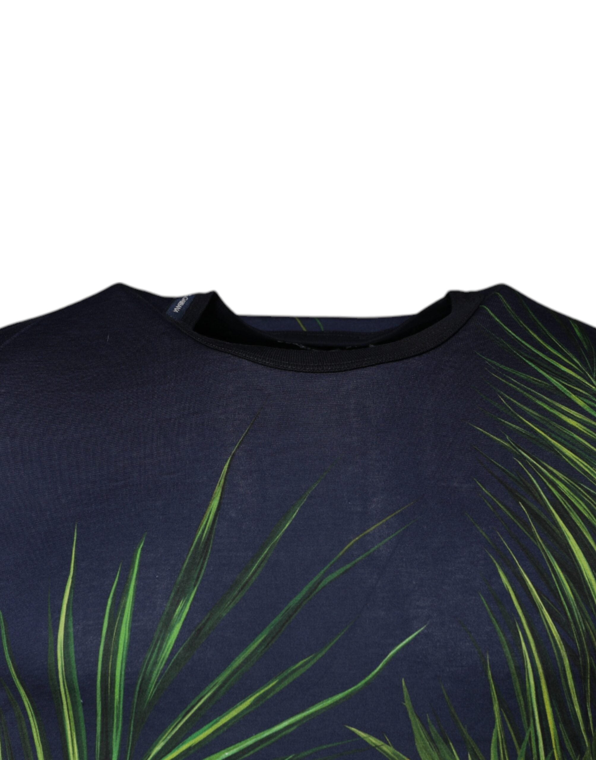 Тениска с къс ръкав Dolce & Gabbana Blue Tree Print CrewNeck