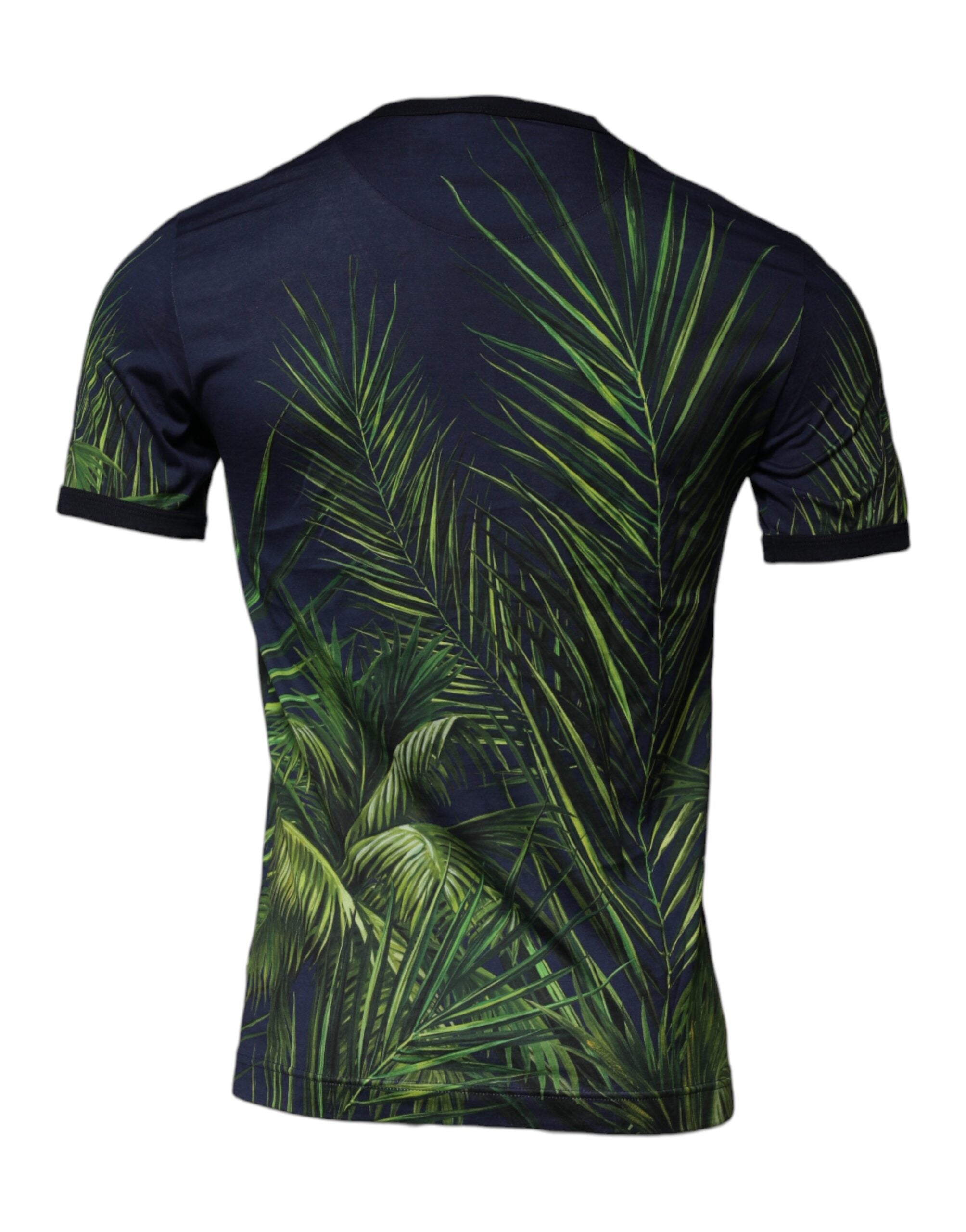 Тениска с къс ръкав Dolce & Gabbana Blue Tree Print CrewNeck