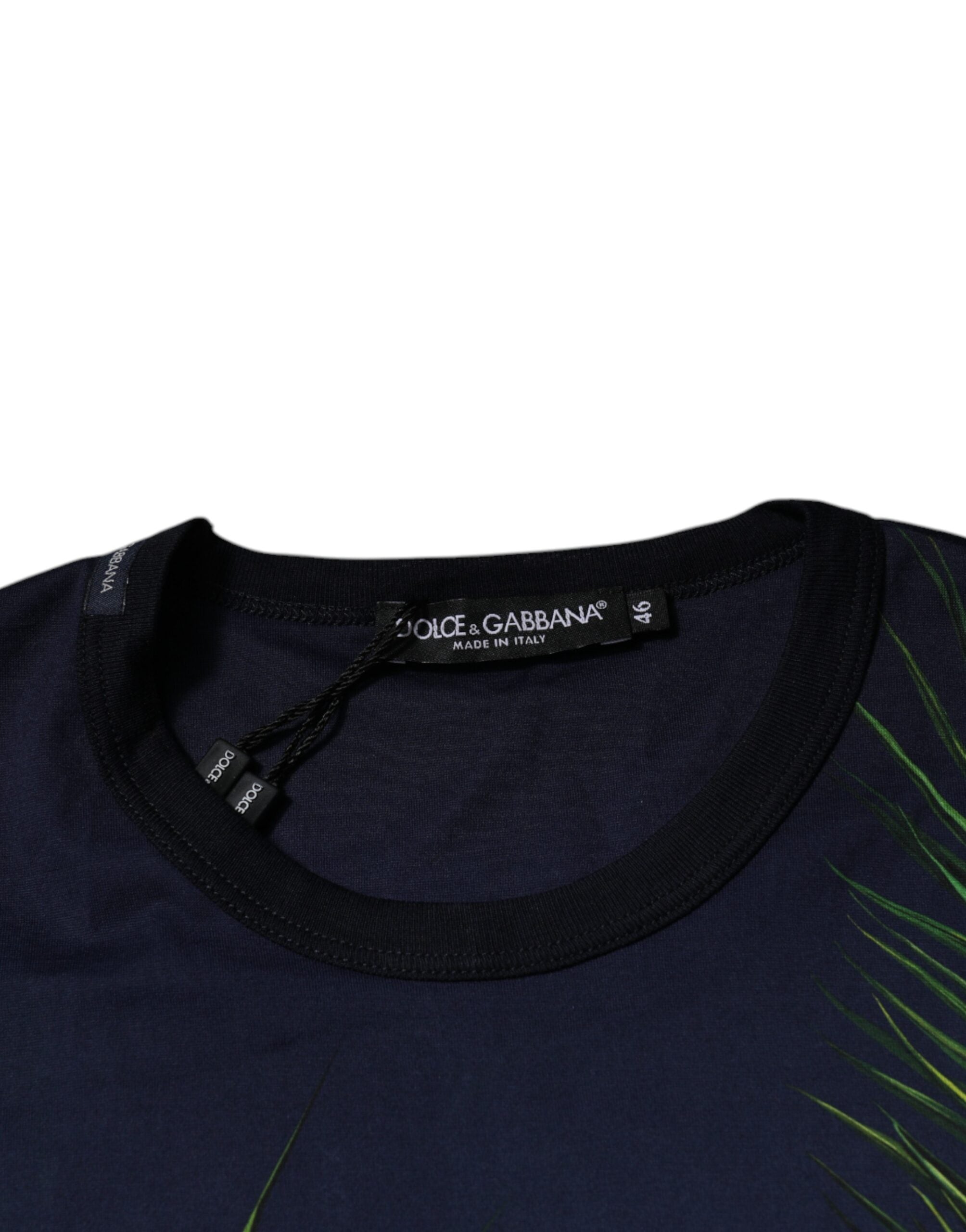 Тениска с къс ръкав Dolce & Gabbana Blue Tree Print CrewNeck