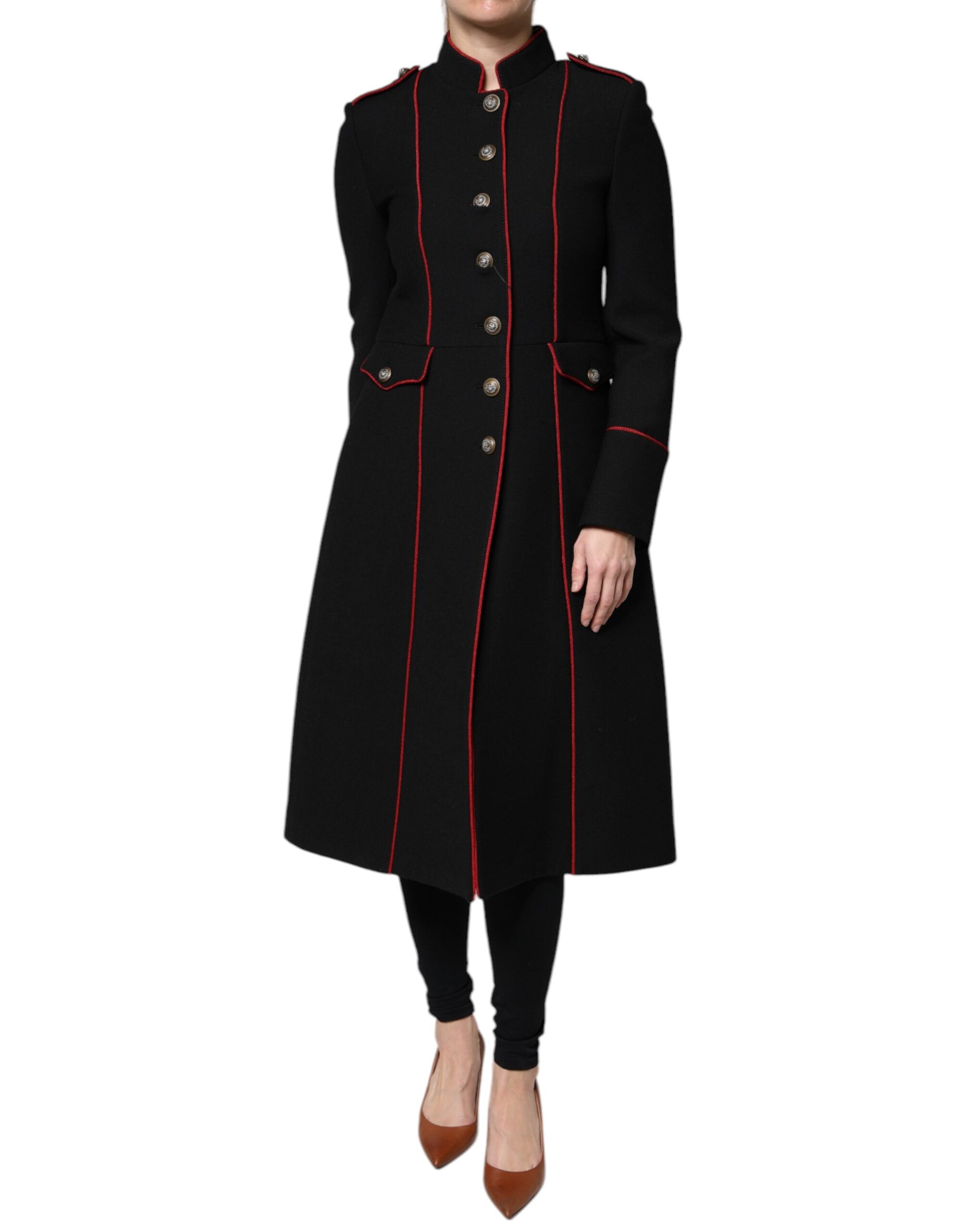 Черно едноредно яке Dolce & Gabbana с тренчкот