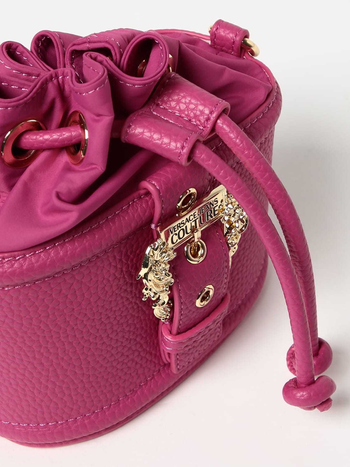 Дамска чанта за през рамо Versace Jeans Couture 75VA4BF3 ZS827 455 кръгла форма в розово
