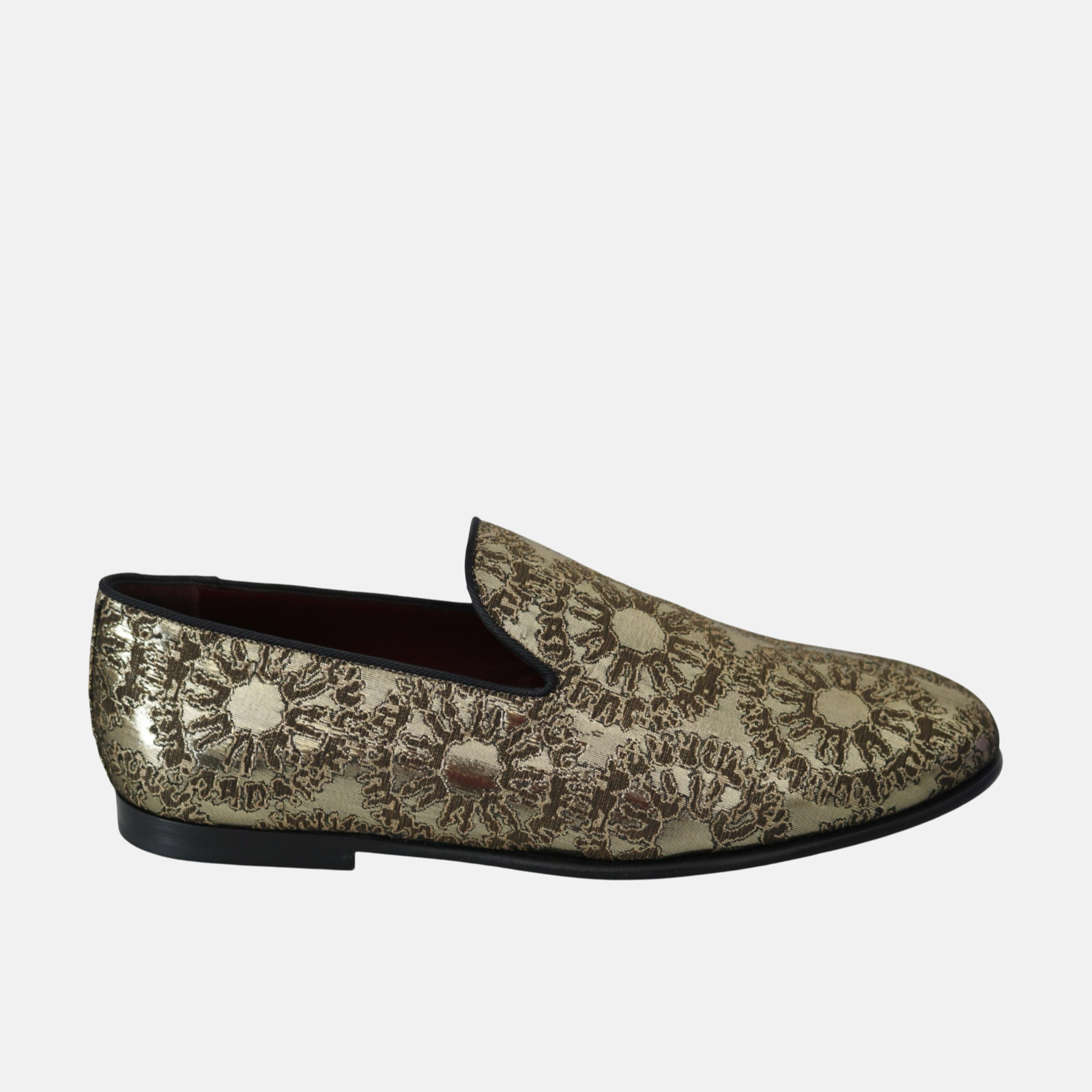 Мъжки мокасини Men’s jacquard loafers Dolce & Gabbana A50148 AU345 80997 Gold lateral view