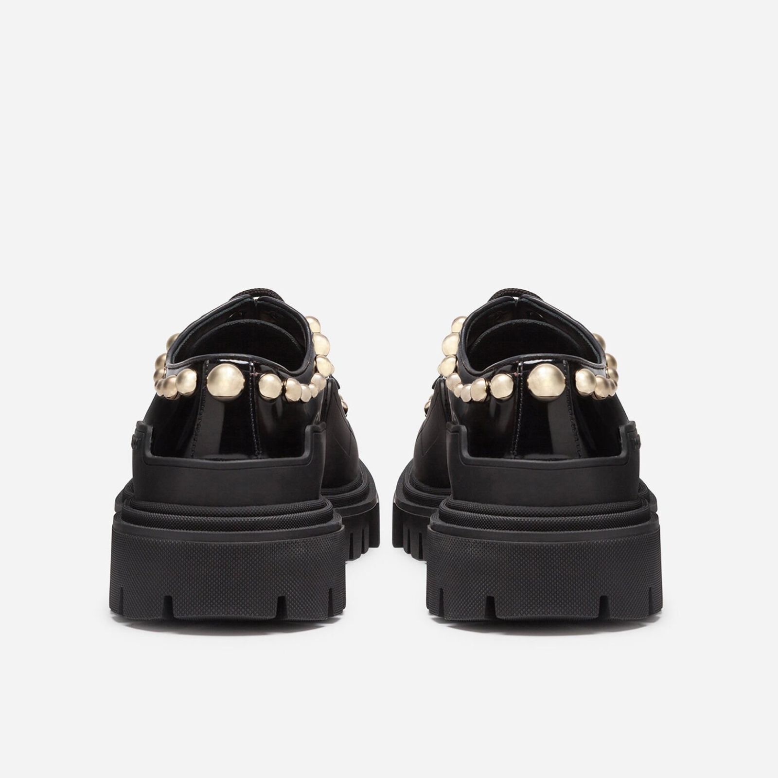 Dolce & Gabbana Jeweled Crystals Derby Hi Trekking Women Shoes CK1700 AJ577 8S574 Heel View