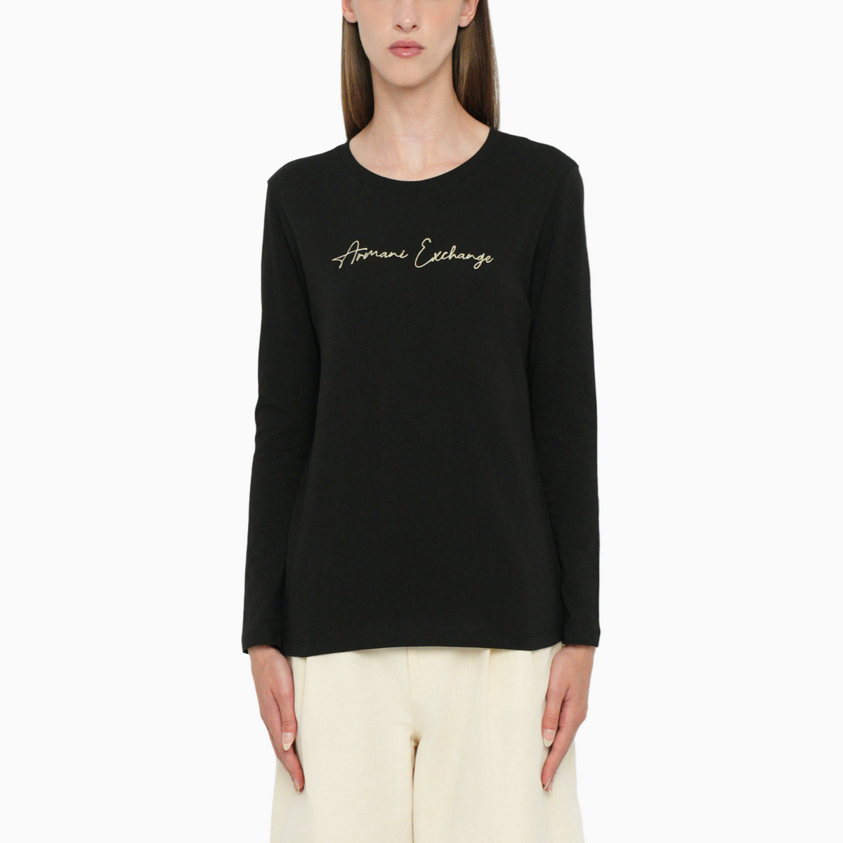 Дамска блуза Armani Exchange Women Long Sleeve T-shirt XW001456 AF10356 MC021 Front View