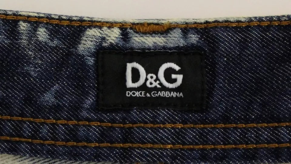 Дънкови къси панталони Dolce & Gabbana Blue D&G Cotton Washed Jeans
