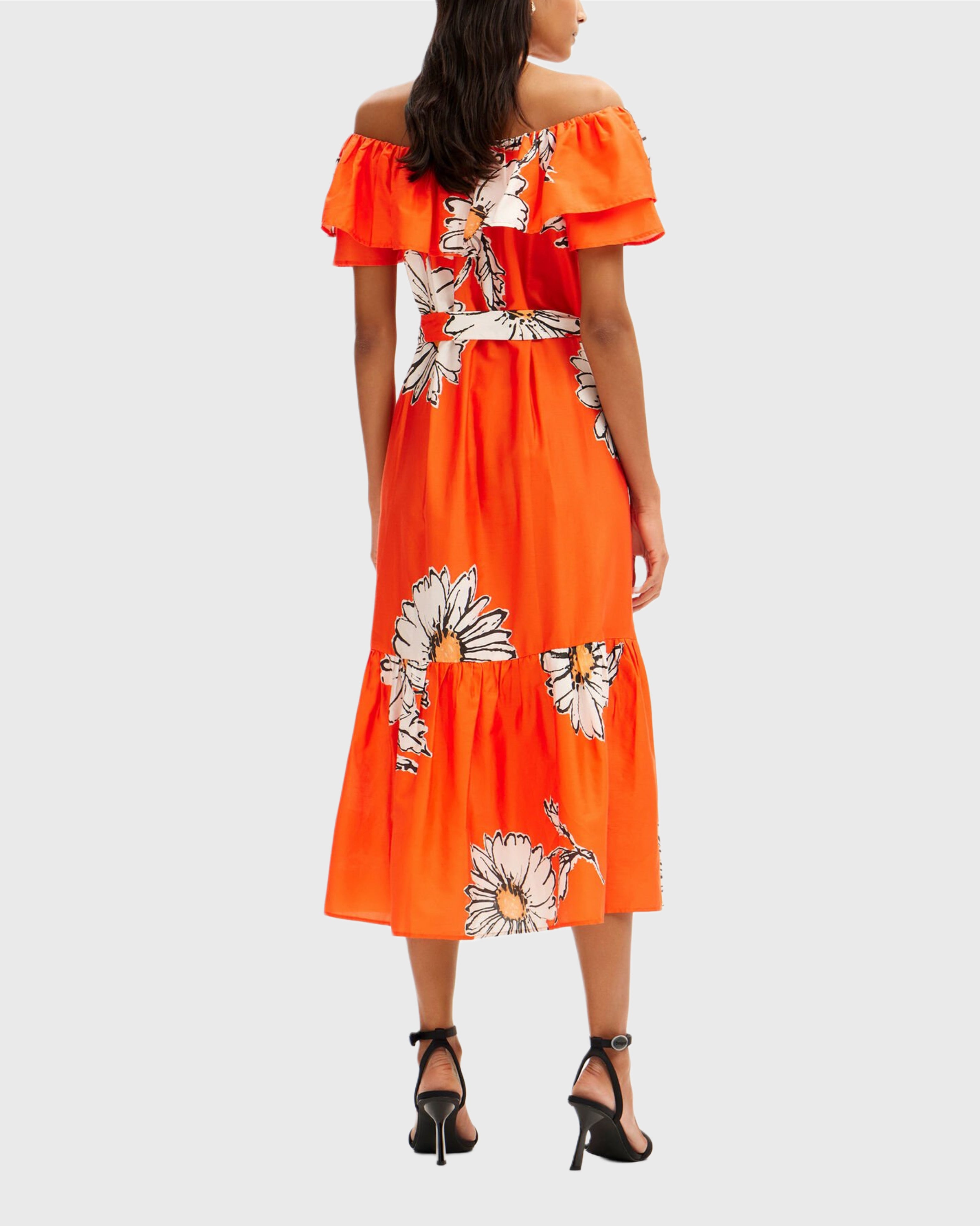 Дамска памучна рокля Women’s orange cotton dress Desigual 24SWVW02 7002 Orange