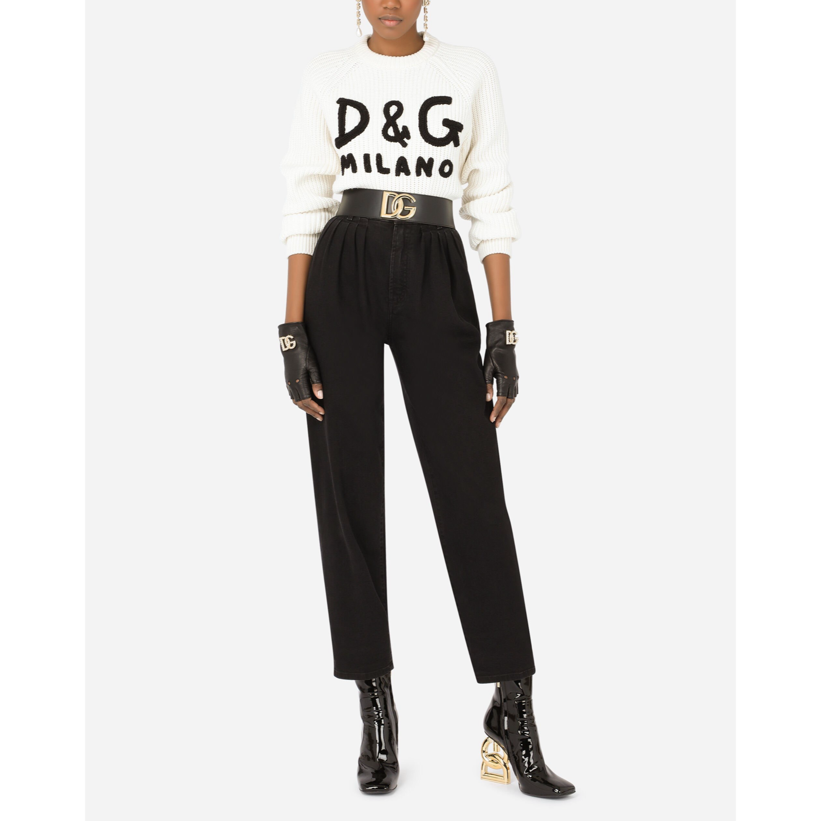 Dolce & Gabbana Stivaletto Women Heel Boots Model View