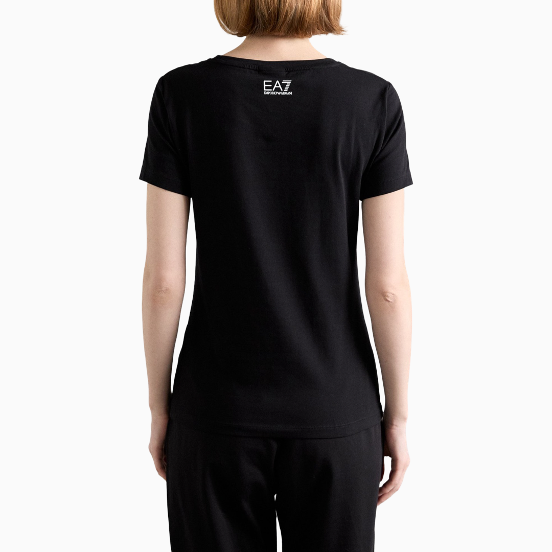 Дамска черна тениска EA7 Emporio Armani 7W000187 AF10373