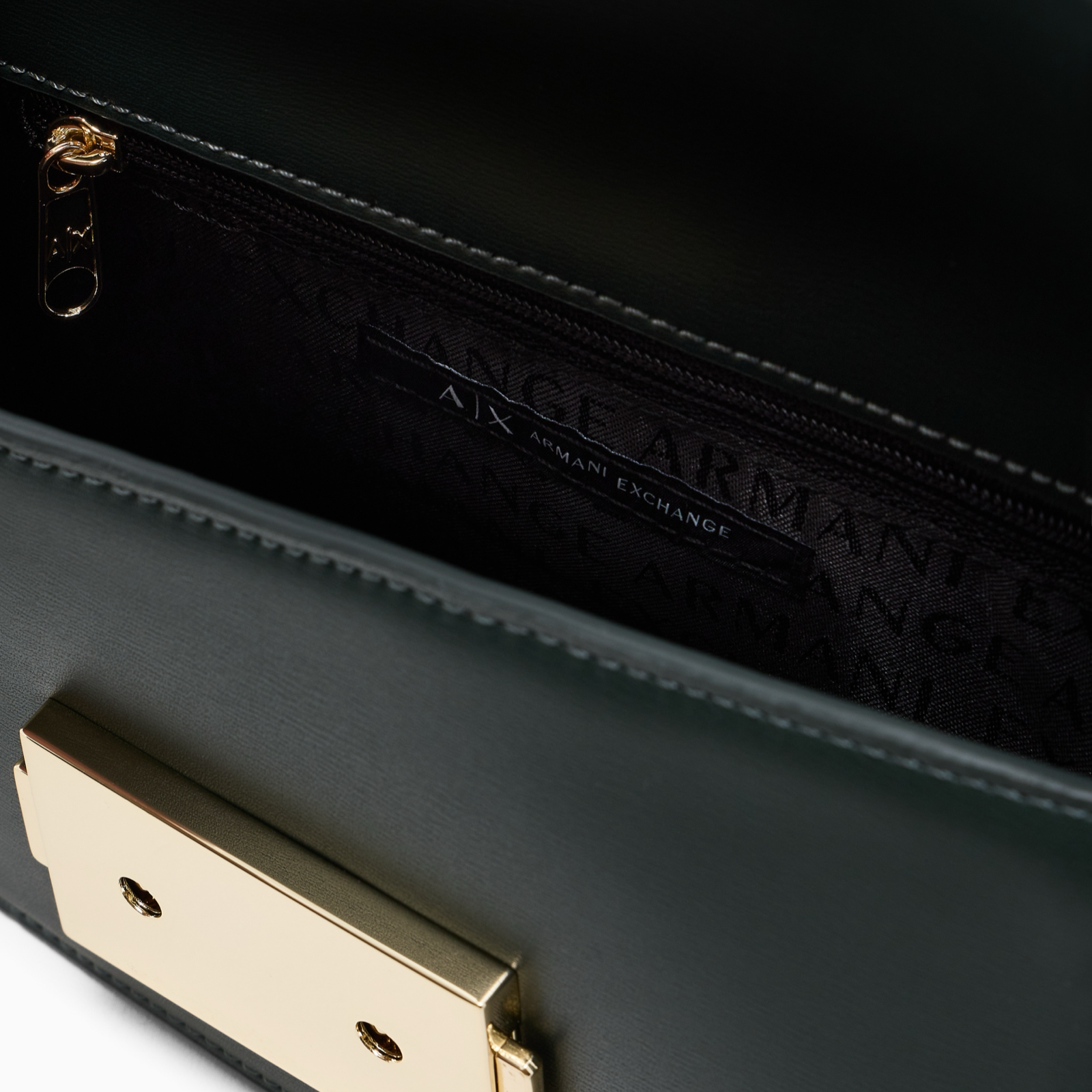 Дамска зелена чанта Armani Exchange Crossbody Bag XW000071 AF12039 U7304 Inside View