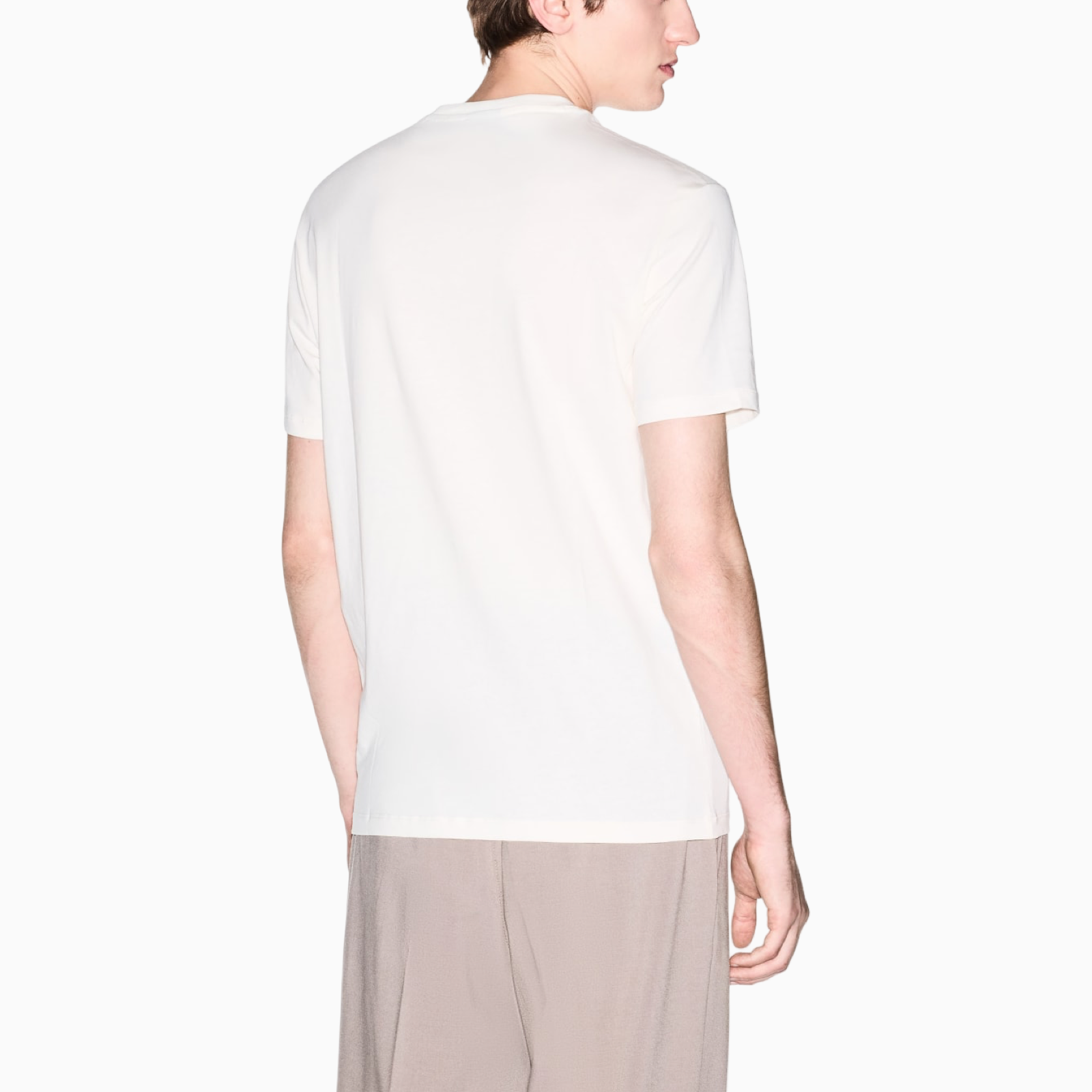 Мъжка бяла тениска Armani Exchange Men T-shirt XM002471 AF10356 U1074 Back View