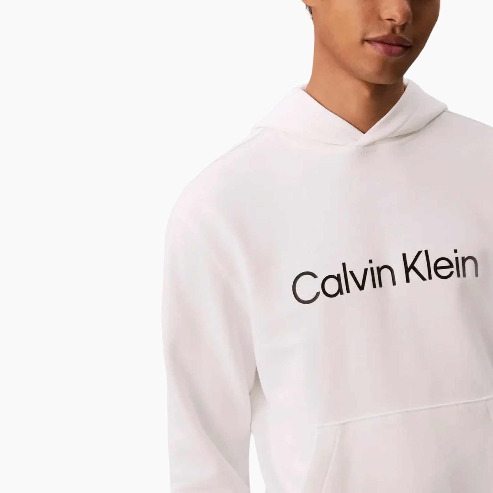 Мъжко бяло худи Calvin Klein Men Hoodie LV14LD231G Close-Up