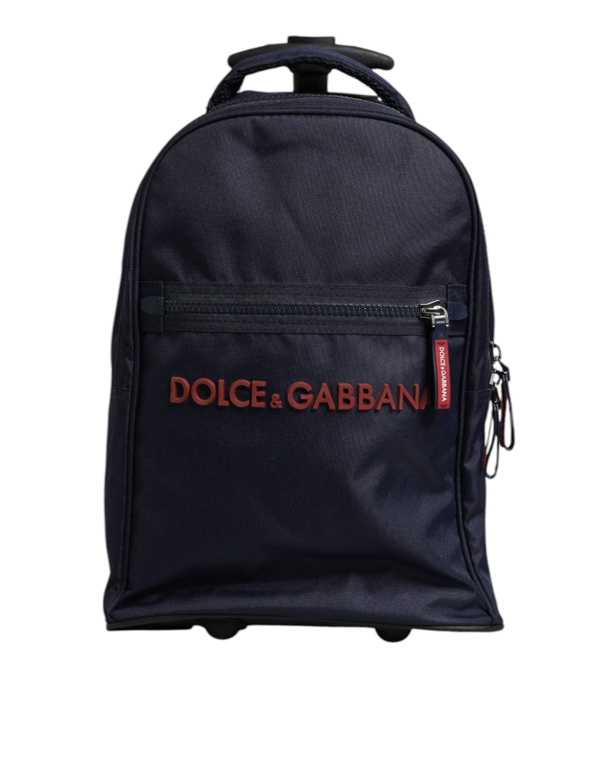 Dolce & Gabbana Синя червена полиестерна раница Детска чанта за куфар с колела