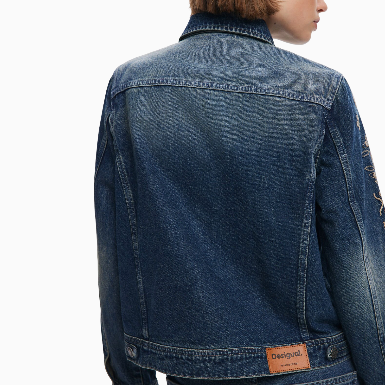 Дамско дънково яке Desigual Women Denim Jacket 25WWED11 Back View