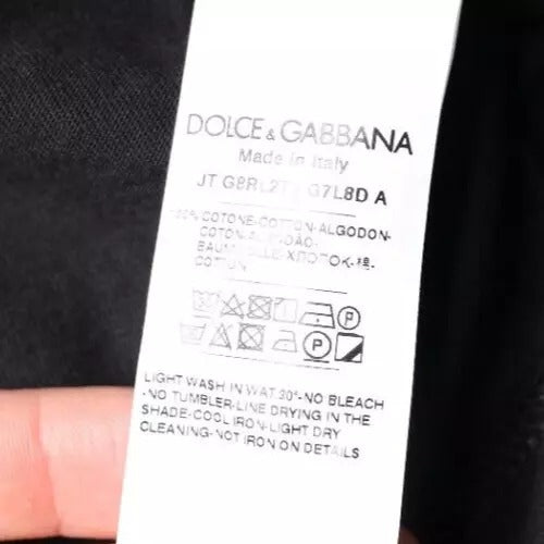Тениска Dolce & Gabbana Blue Crown с кръгло деколте и къси ръкави