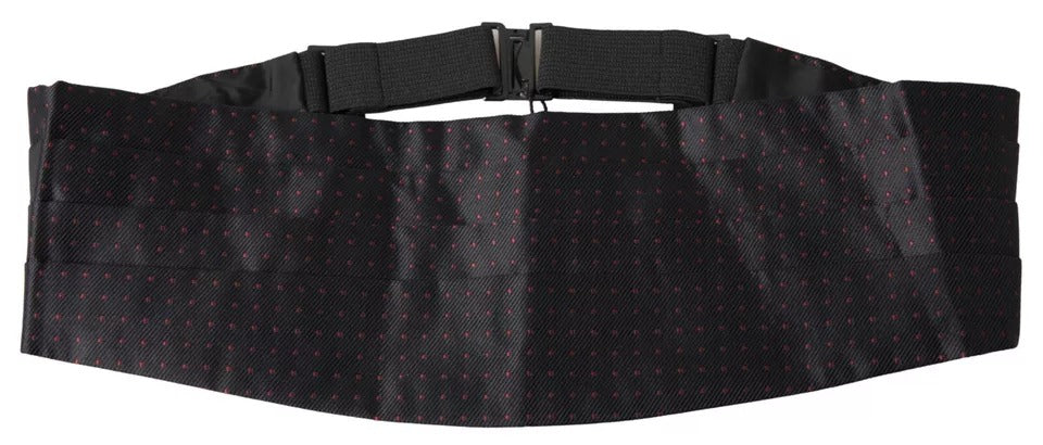 Dolce & Gabbana черен копринен смокинг на точки с колан с пояс