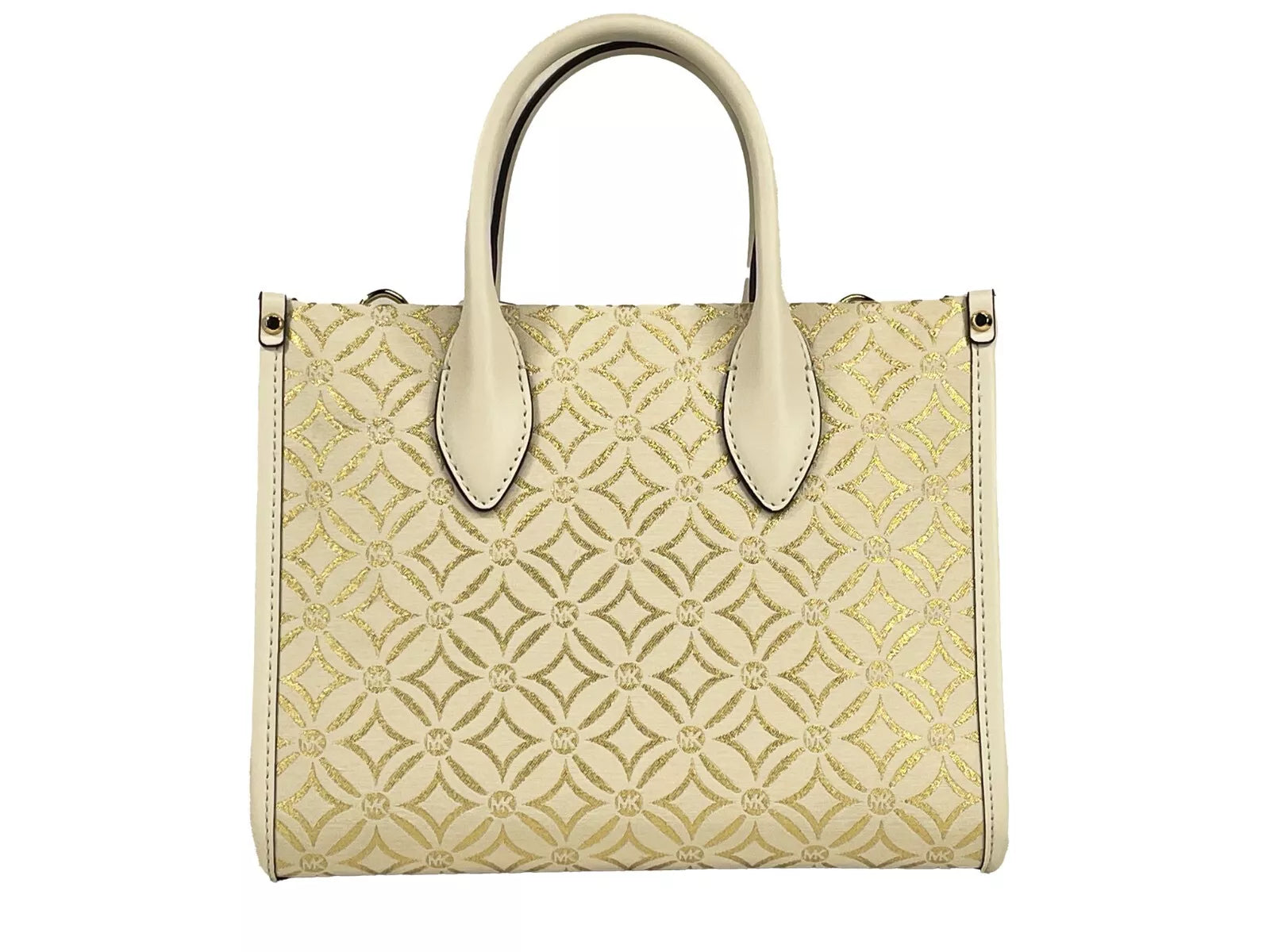 Michael Kors Mirella Малка горна чанта с цип Crossbody Tote Bag Creme
