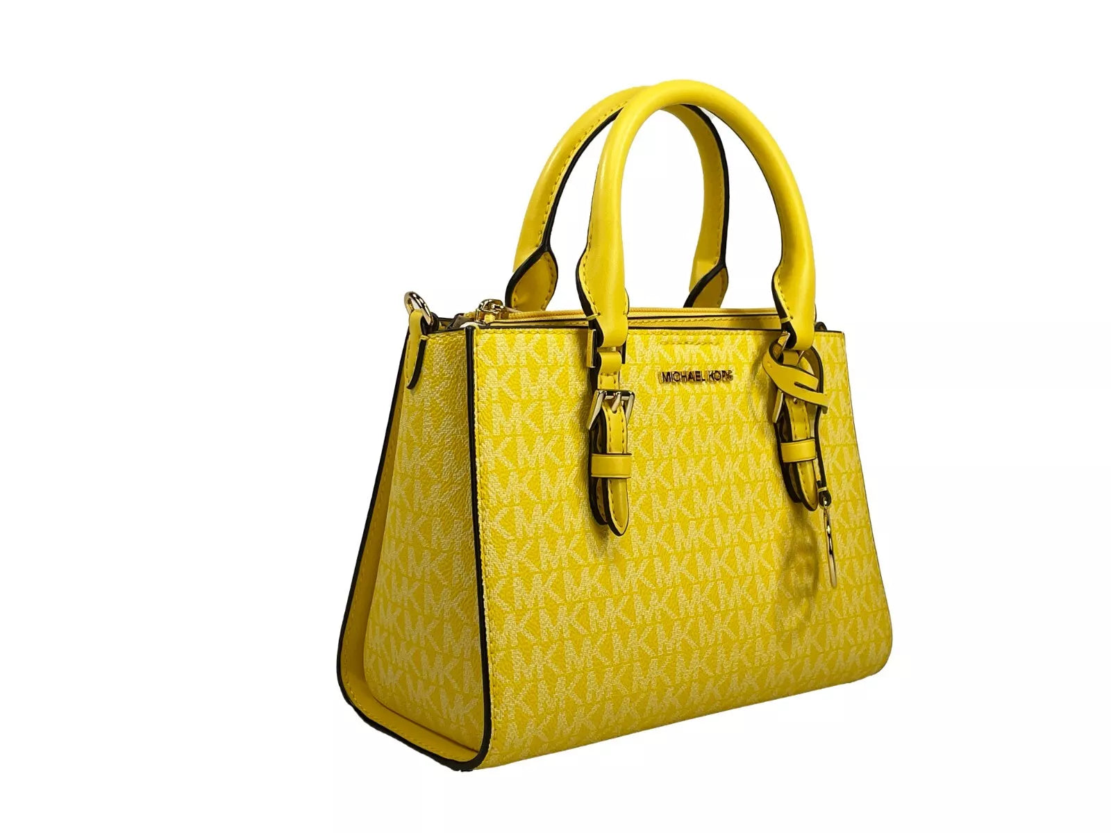Michael Kors Charlotte 3 в 1 Чанта тип чанта Crossbody Златножълто