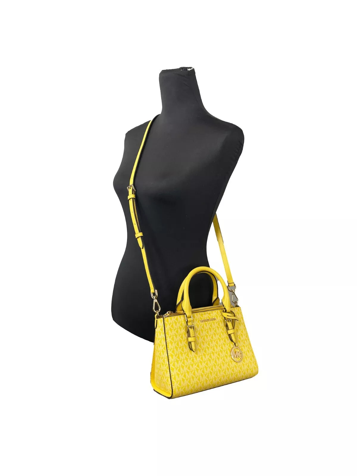 Michael Kors Charlotte 3 в 1 Чанта тип чанта Crossbody Златножълто