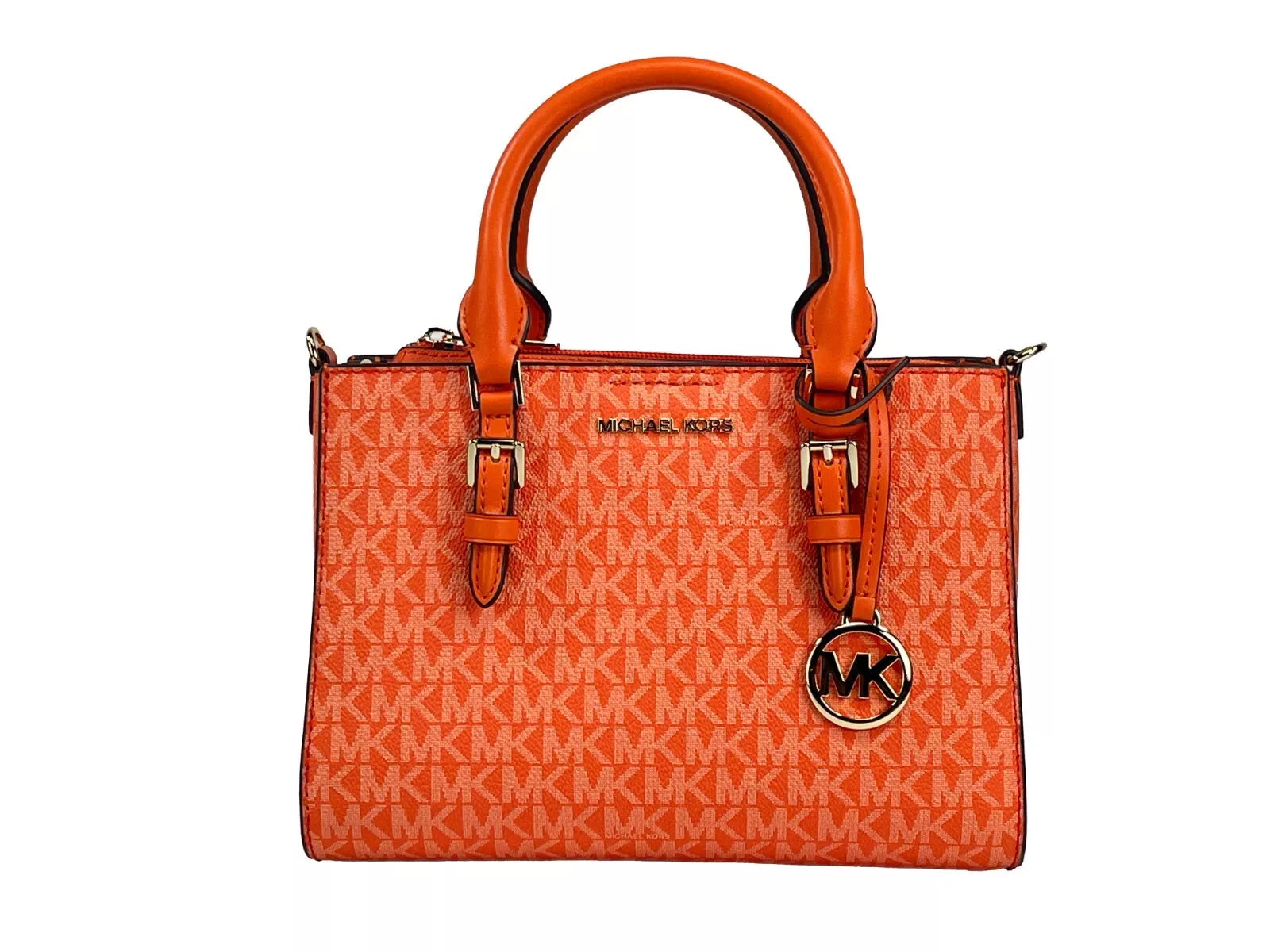 Michael Kors Charlotte 3 в 1 чанта чанта Crossbody Poppy Orange