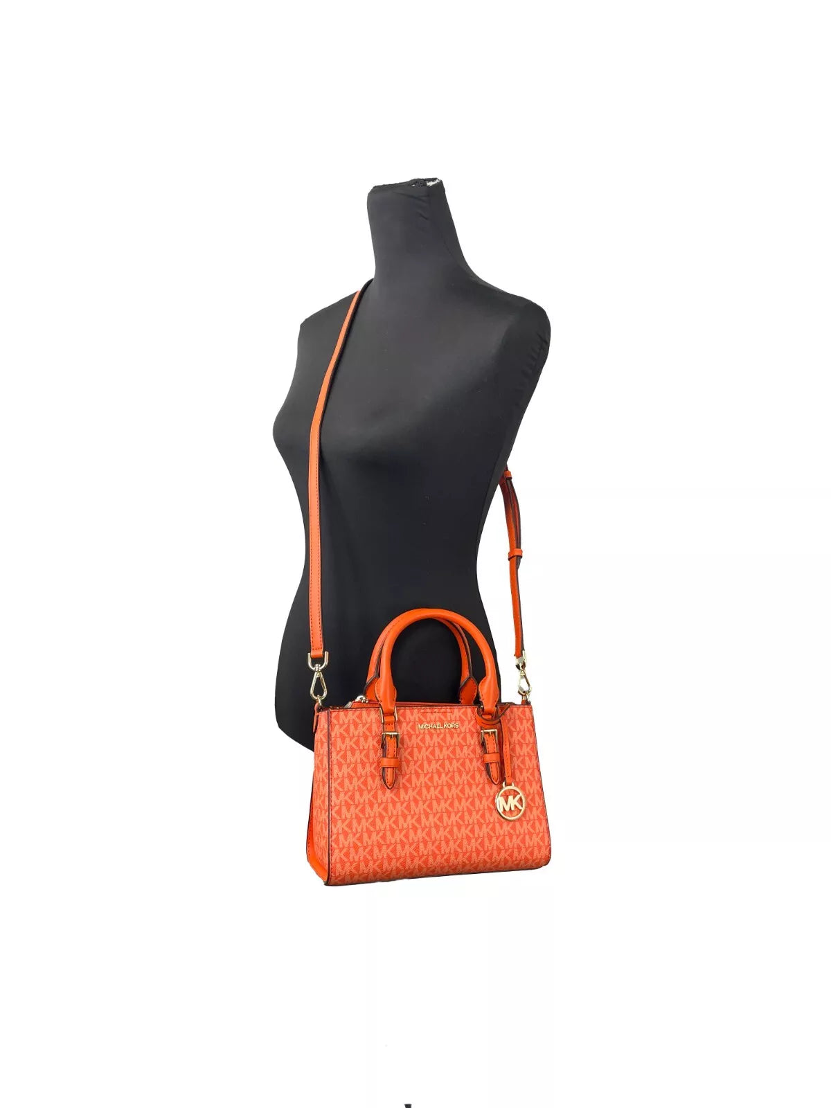 Michael Kors Charlotte 3 в 1 чанта чанта Crossbody Poppy Orange