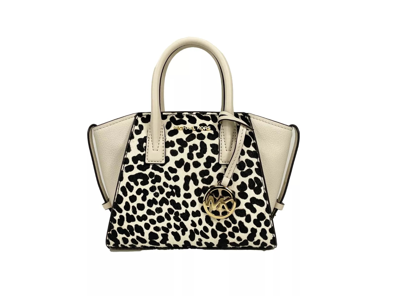 Michael Kors Avril XS Cream Cheetah Satchel Чанта през рамо Портмоне