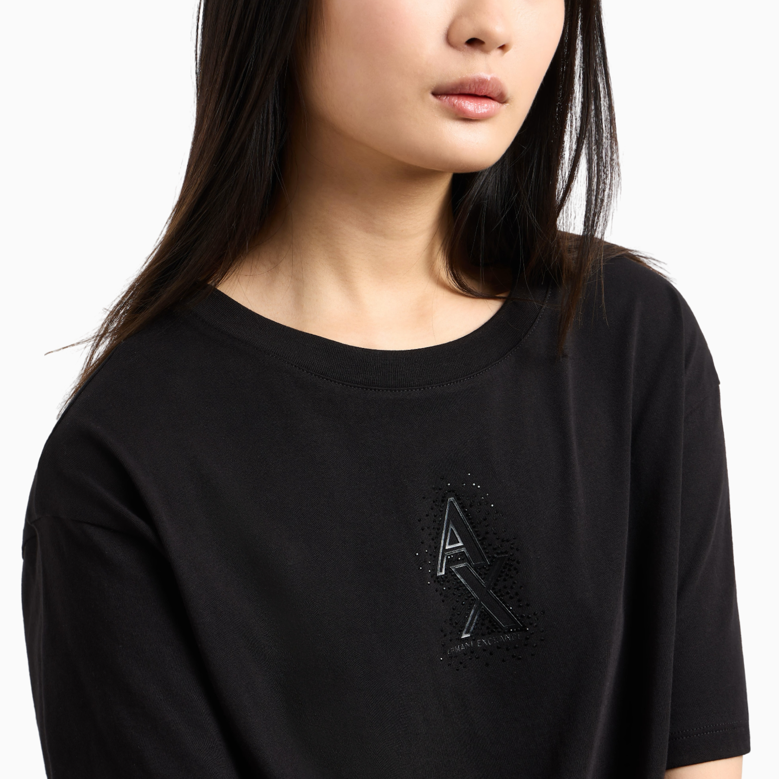 Дамска черна тениска Armani Exchange XW000102 AF10359