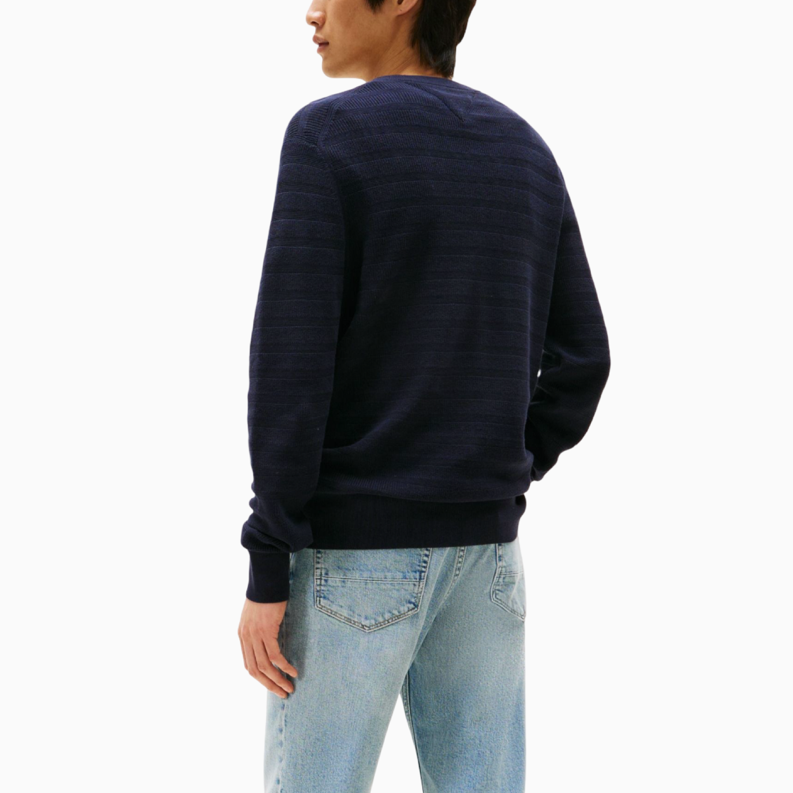 Мъжки син пуловер Tommy Hilfiger Men Sweater MW0MW39535 Back View