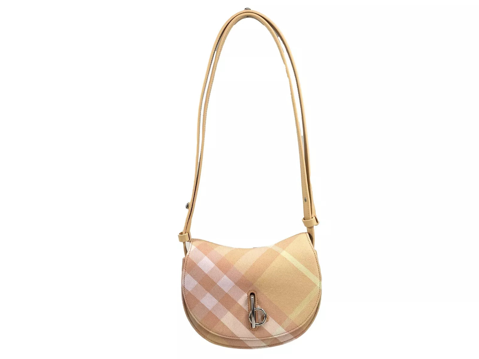 Чанта през рамо Burberry Mini Check Rocking Horse Портмоне Праскова