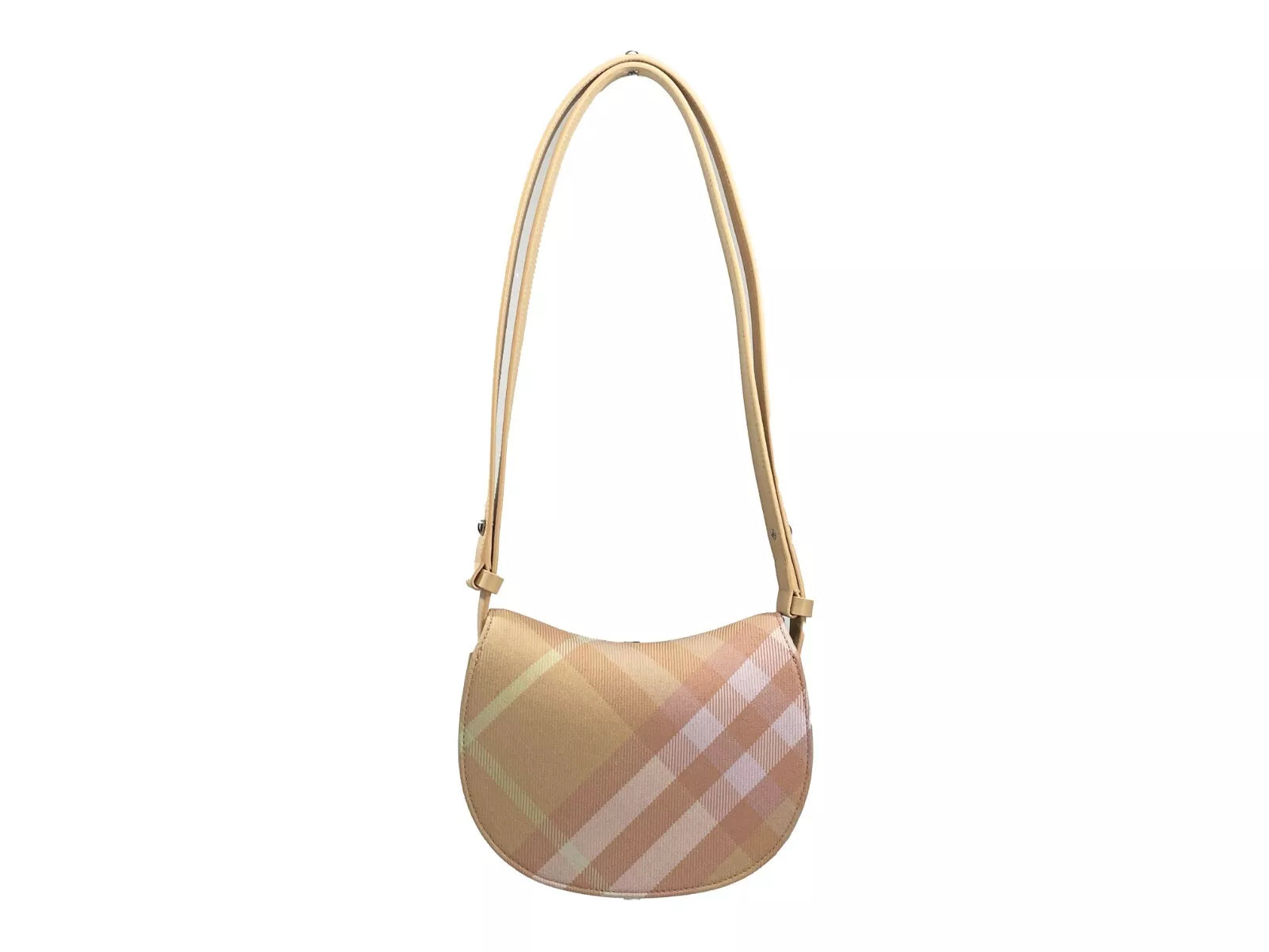 Чанта през рамо Burberry Mini Check Rocking Horse Портмоне Праскова
