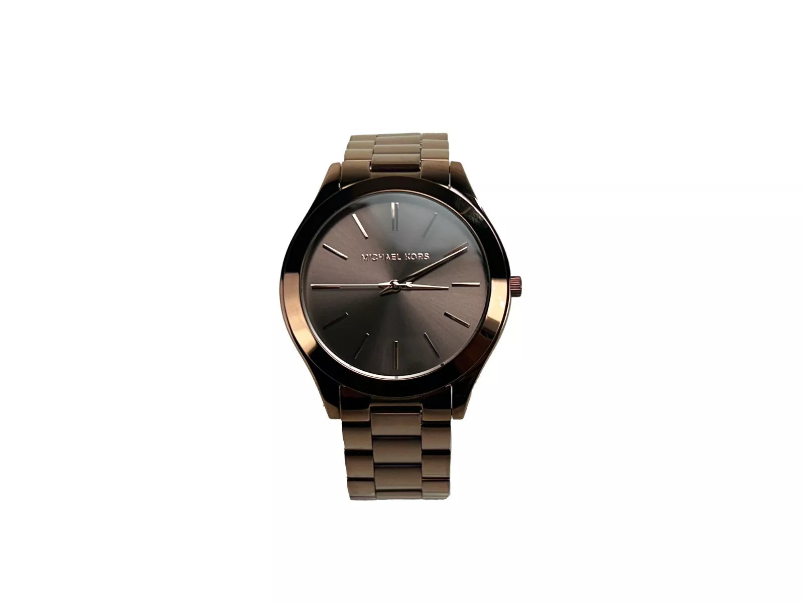 Кафяв часовник от неръждаема стомана Michael Kors Slim Runway MK3418