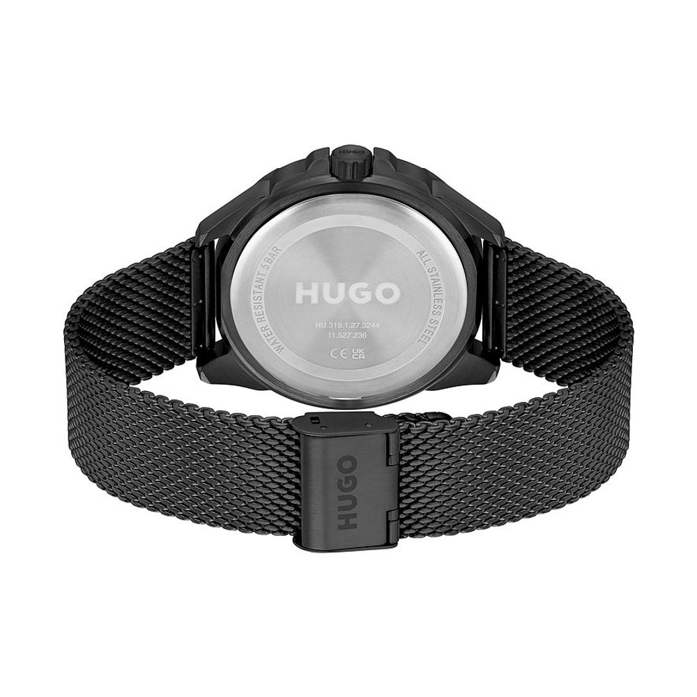 Черен часовник Hugo Boss от неръждаема стомана