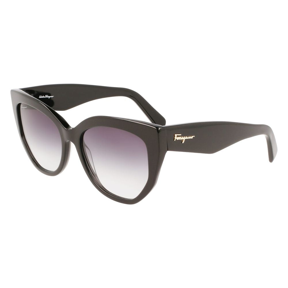 Черни ацетатни слънчеви очила Ferragamo