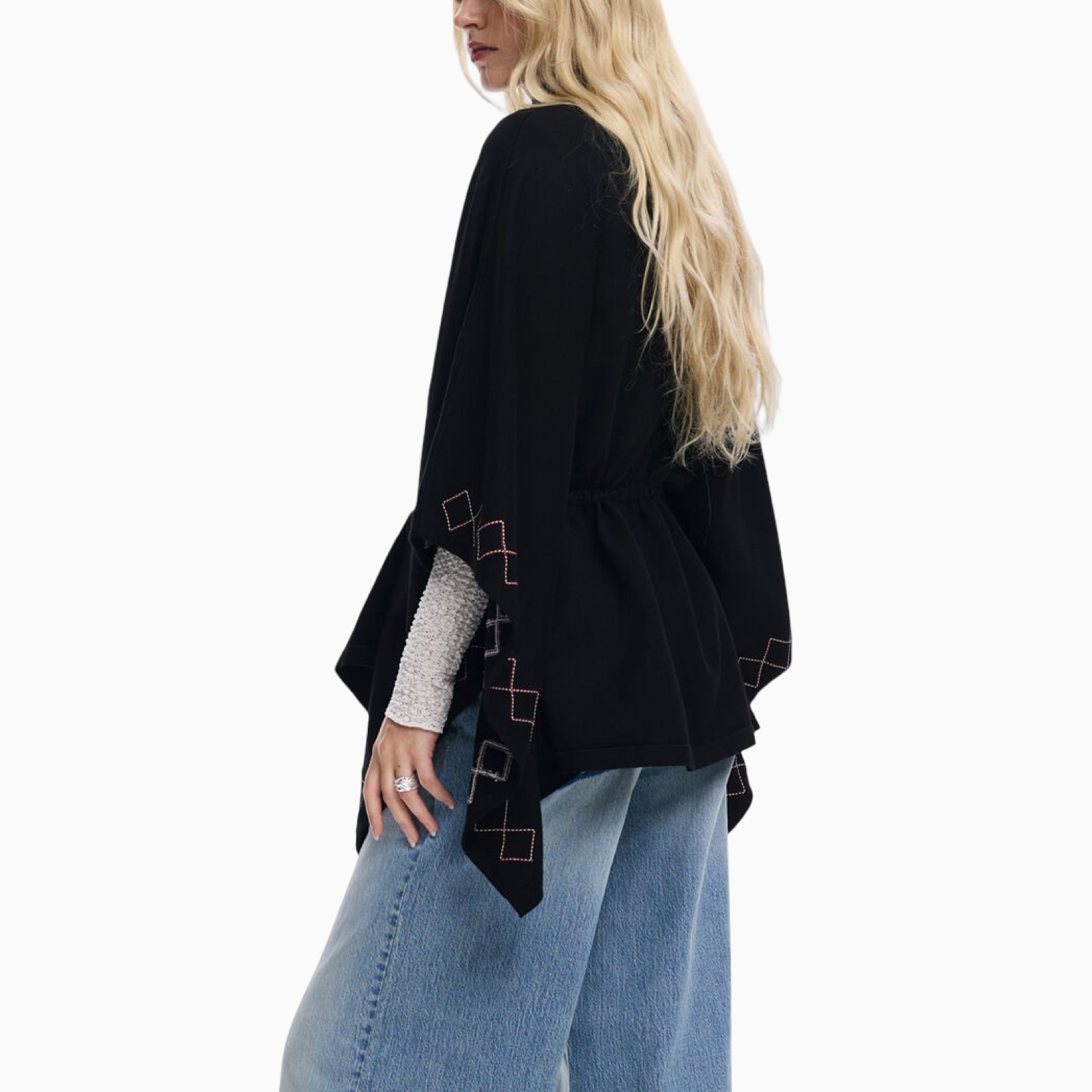 Дамско пончо Desigual Poncho 25WAIA09 Side View