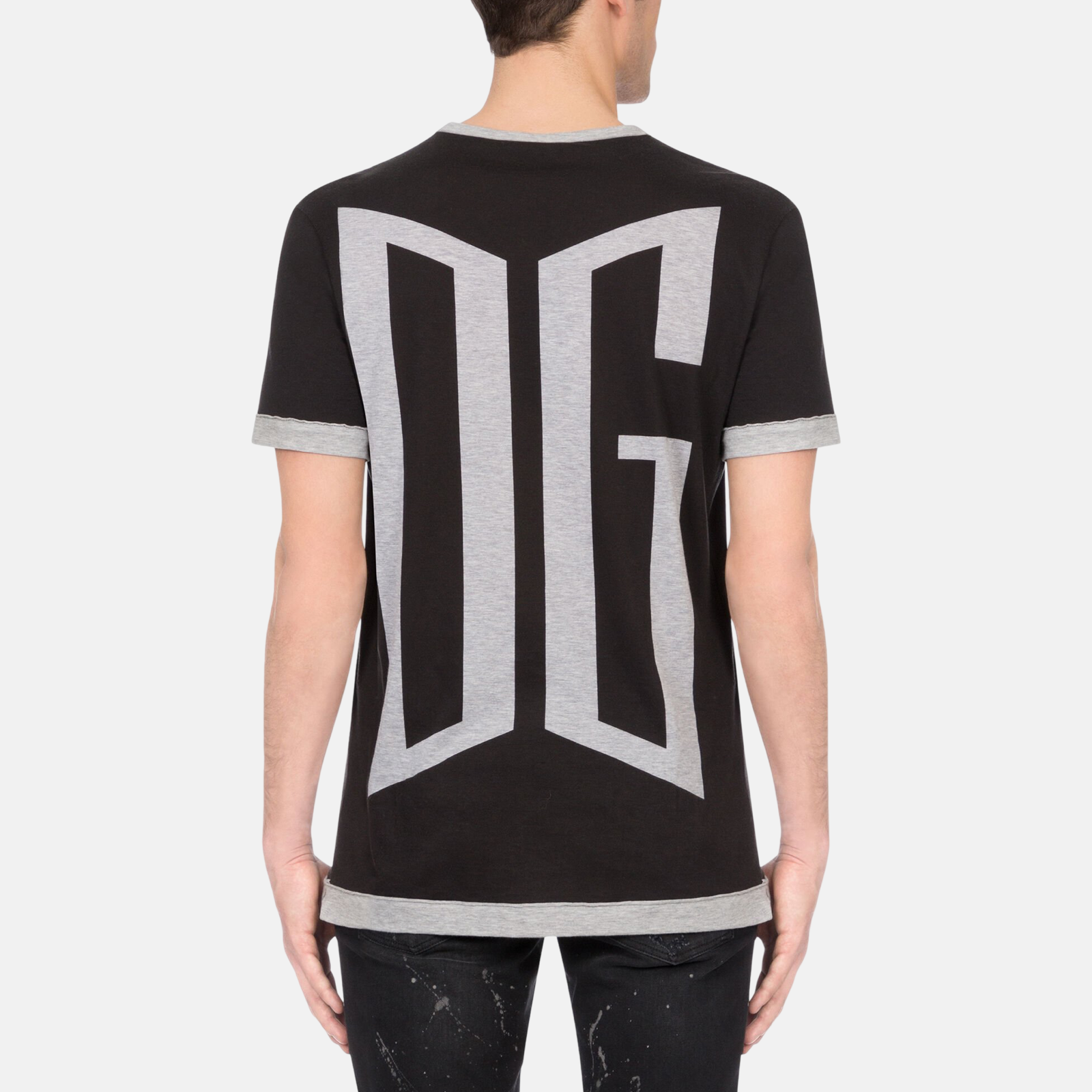 Мъжка черно сива тениска Dolce & Gabbana G8MF4T FI73A