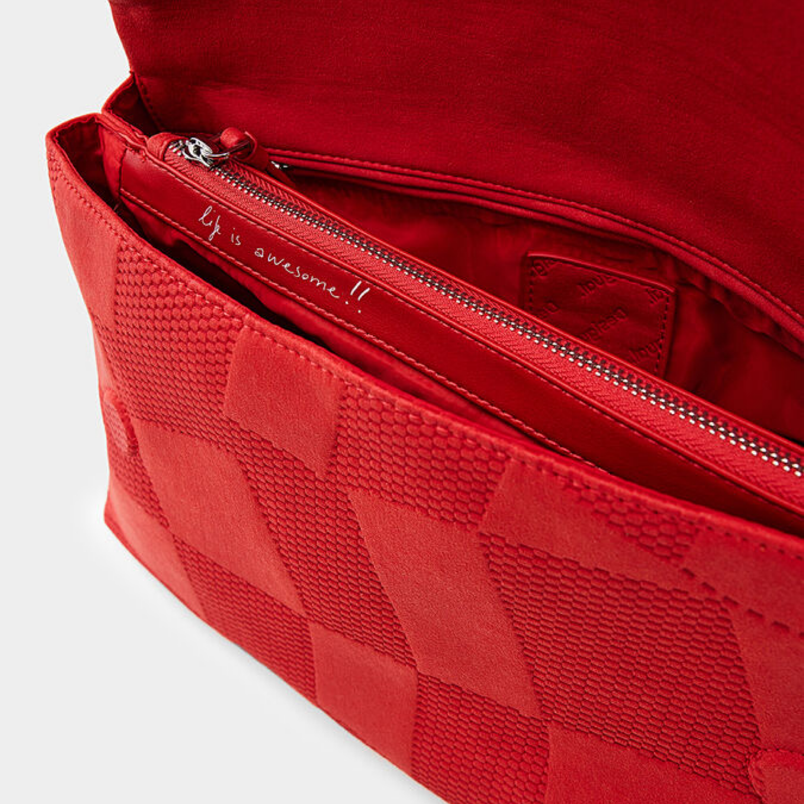 Дамска червена чанта Desigual 22WAXPB4 3000OS Inside View