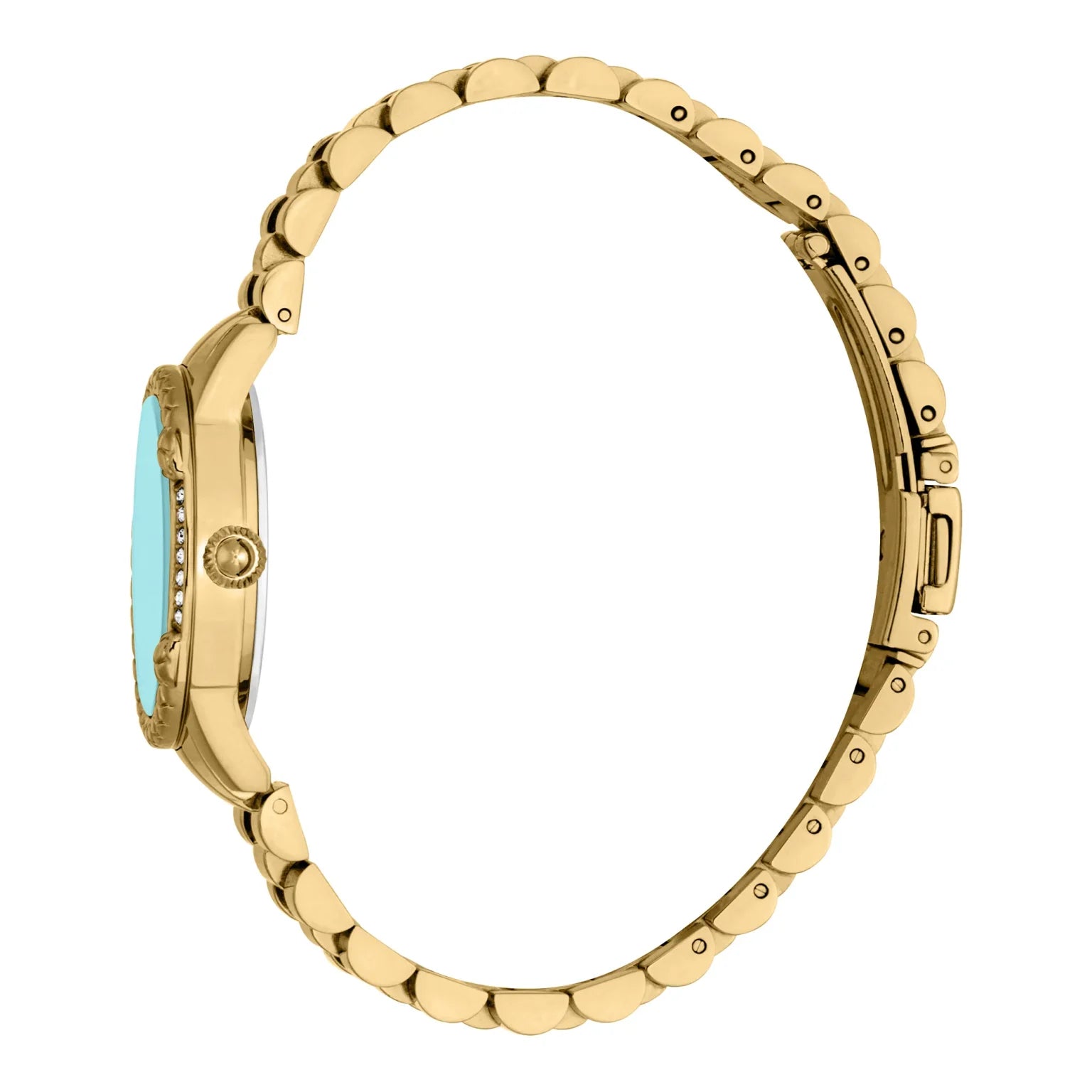Дамски часовник Women’s watch Just Cavalli Animalier Fiorenza Snake JC1L310M0075 Yellow Gold Turquoise