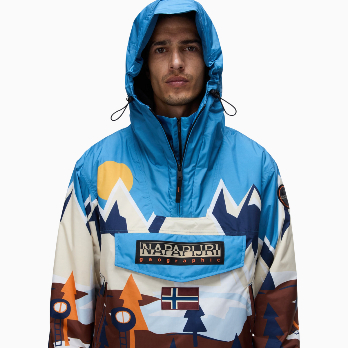 Унисекс яке анорак Napapijri Rainforest Next All Over Print Anorak Jacket NP0A8AHXFDX Close-Up