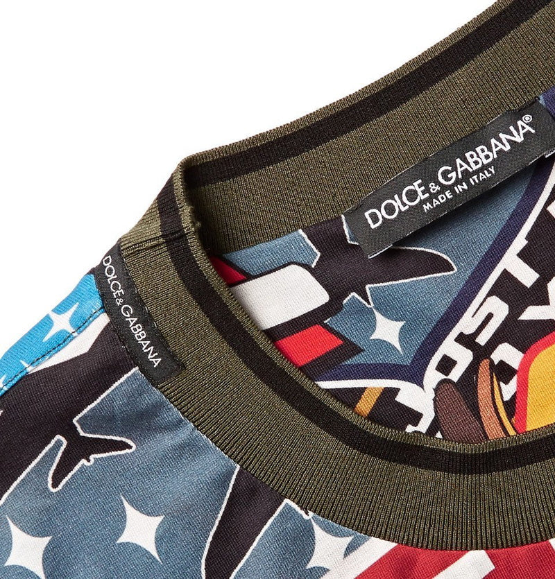 Мъжка тениска Dolce & Gabbana Graphic Print Men T-shirt G8JJ2T HH7L0