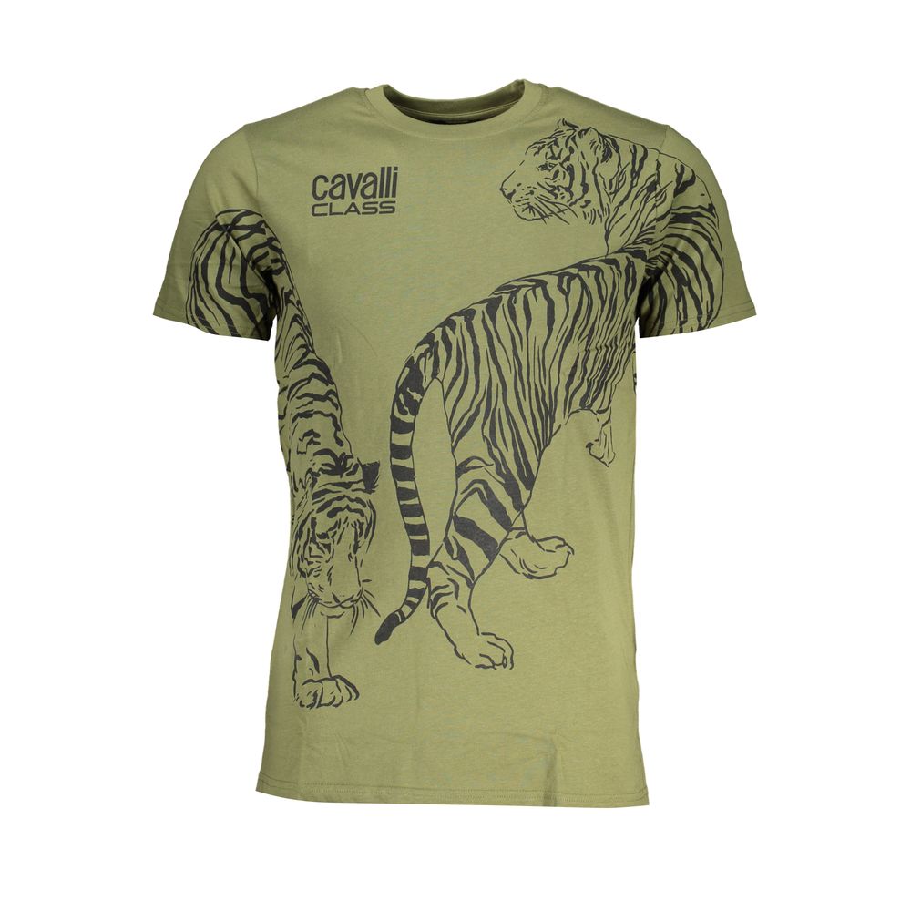 Мъжка тениска Men's t-shirt Cavalli Class
QXT62SJD060 04050 Military Green front view