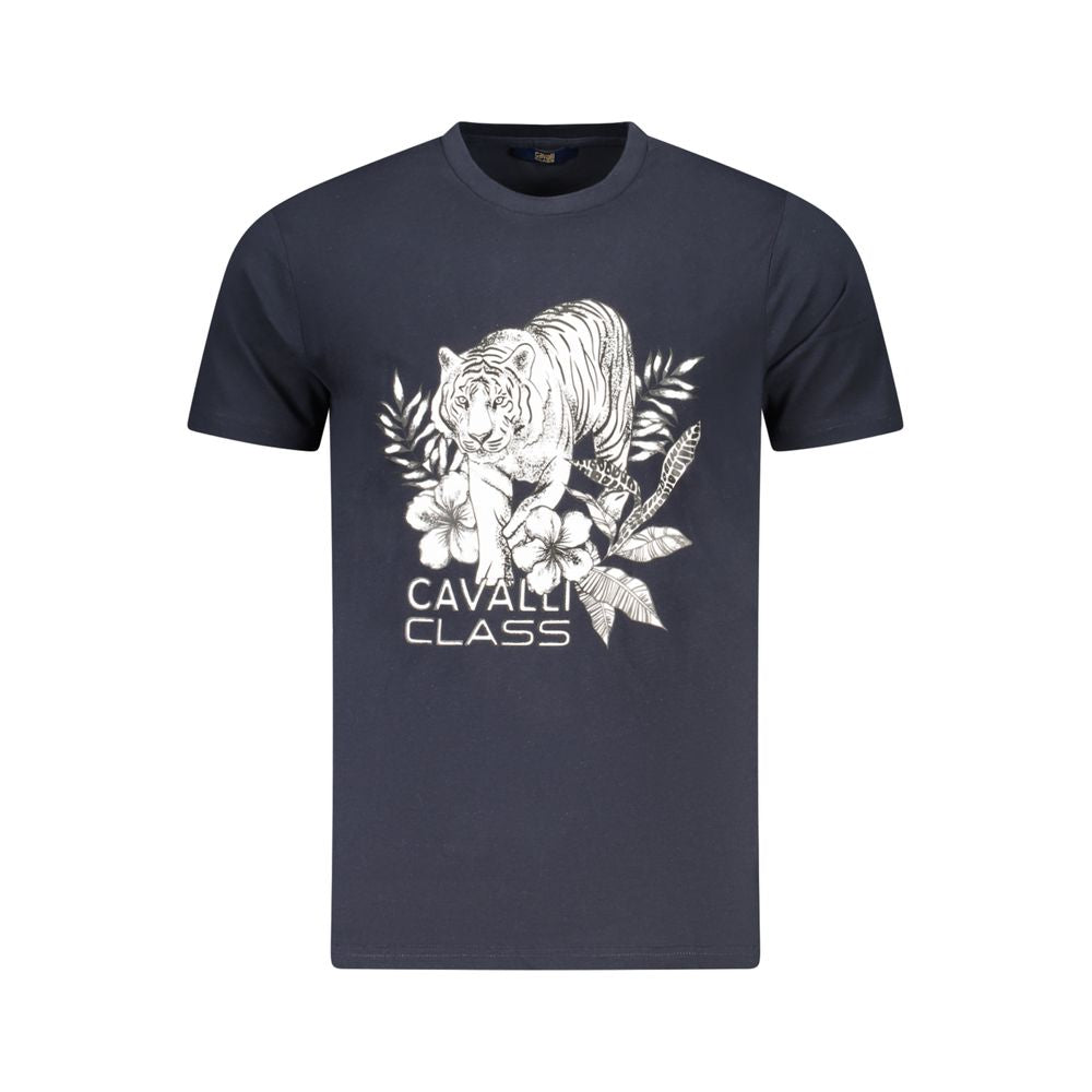 Мъжка тениска Men's t-shirt Cavalli Class
TXT60RJD060 04502 Dark Blue front view