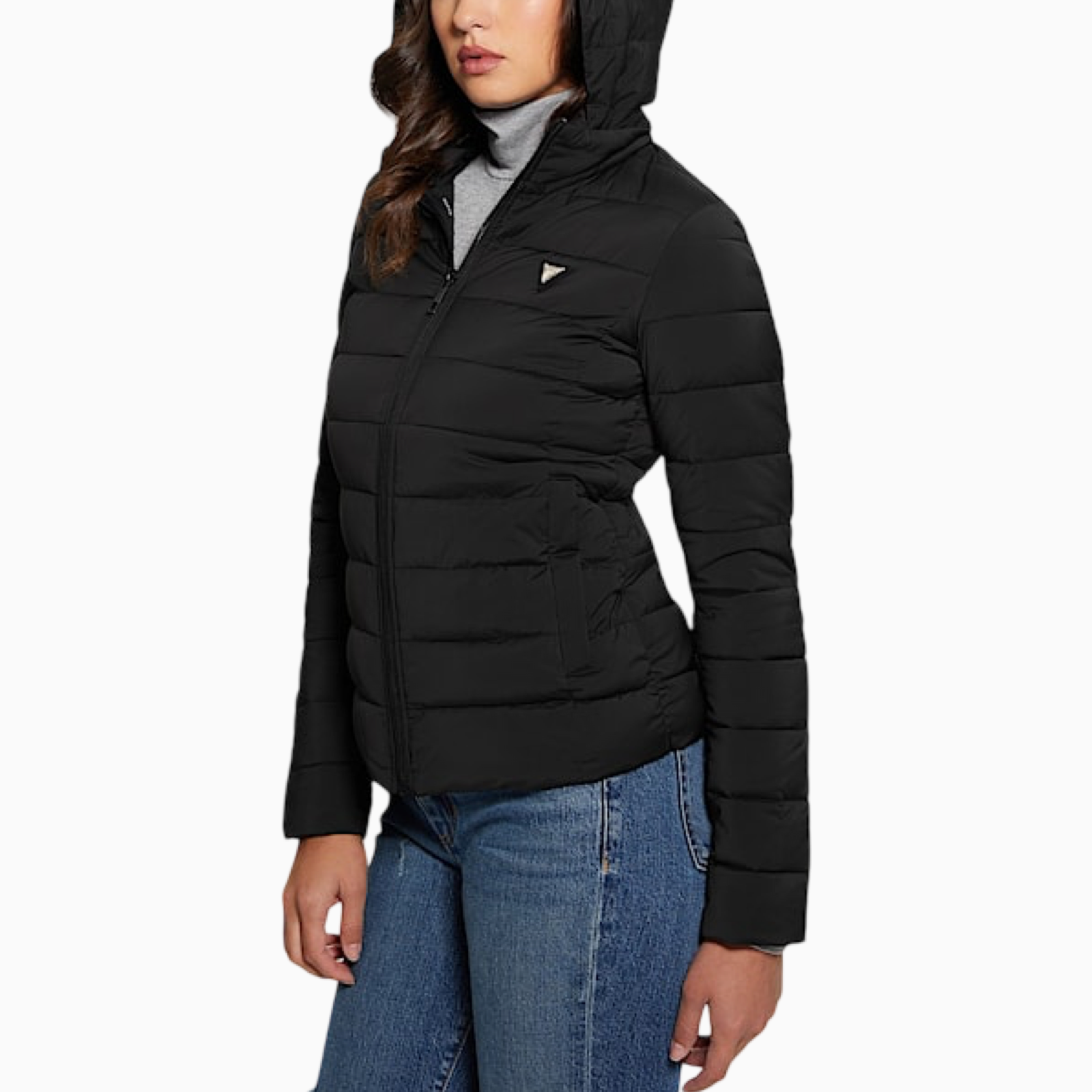 Дамско черно яке Guess Women Jacket V4YL04 WF3X0 Side View