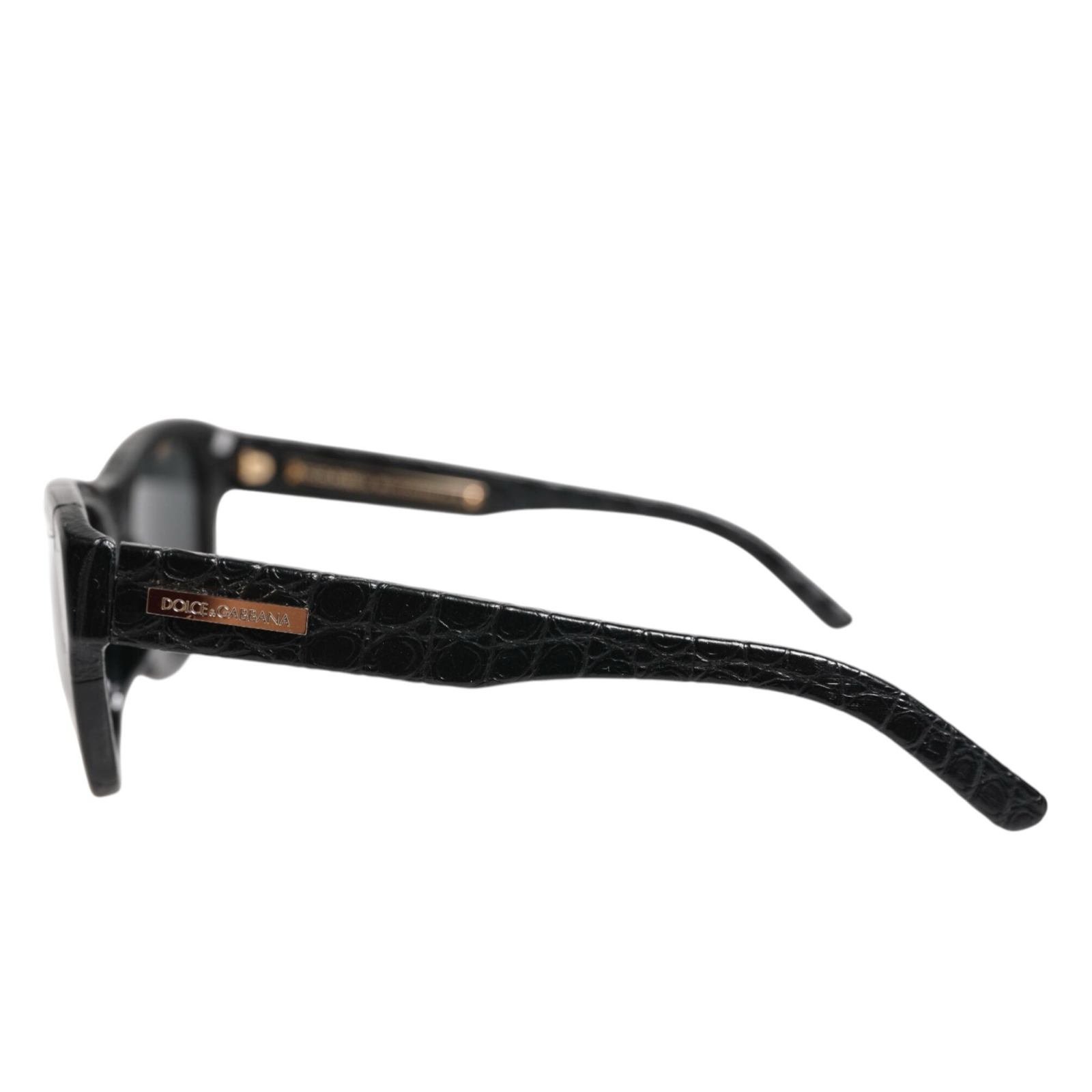 Dolce & Gabbana Black Leather Frame DG4177 Tinted Lens Sunglasses